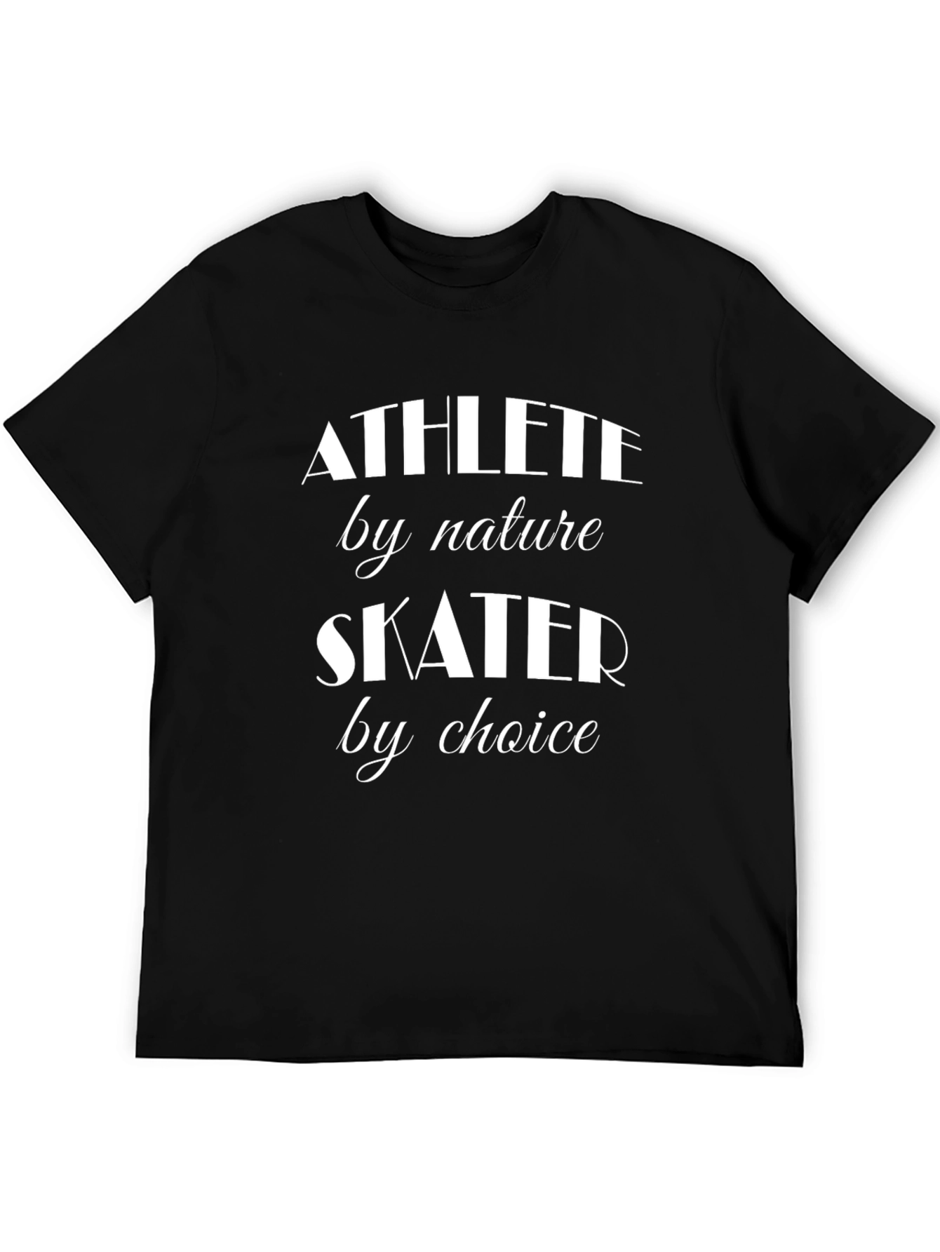 Athlete Skater Graphic Tee - Black