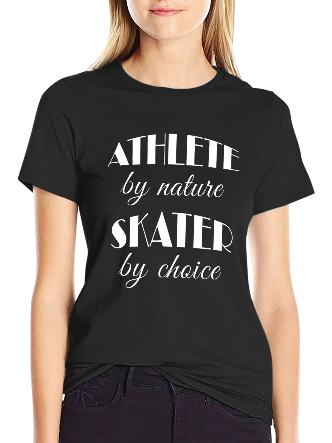 Athlete Skater Graphic Tee - Black