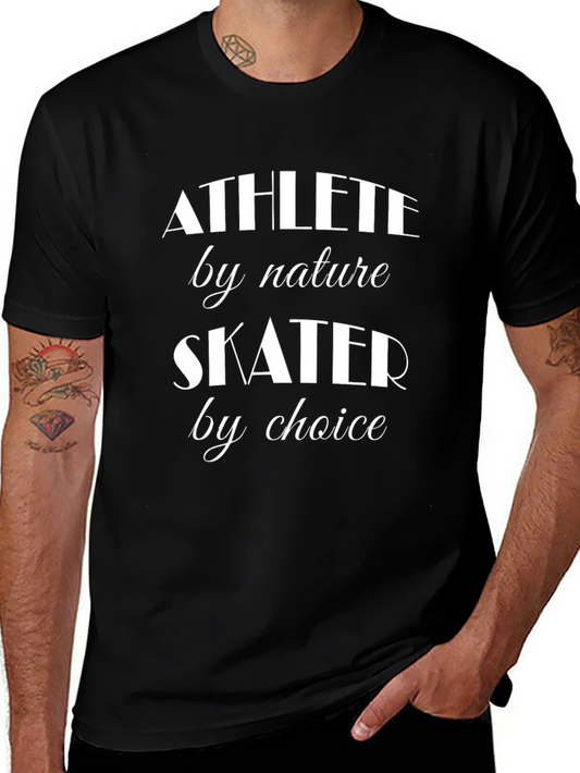 Athlete Skater Graphic Tee - Black