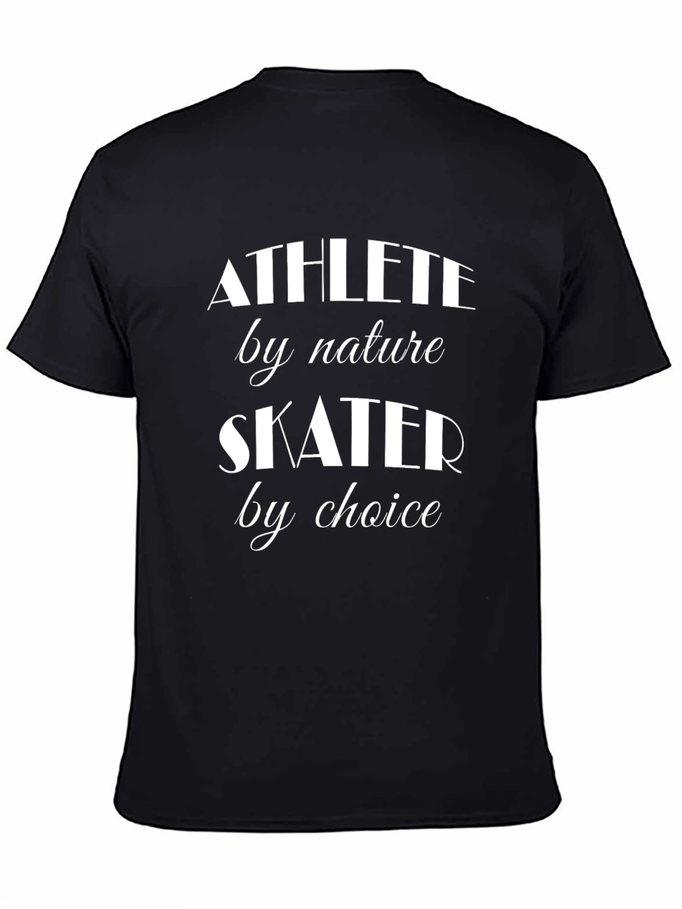 Athlete Skater Graphic Tee - Black