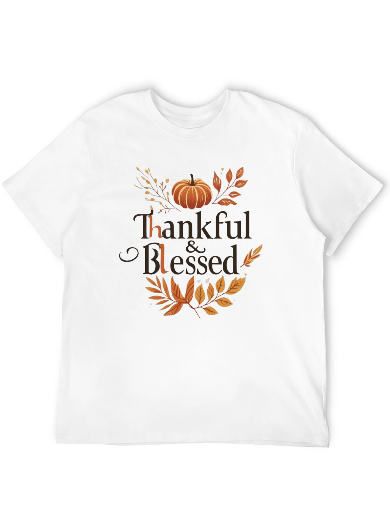 Thankful & Blessed Thanksgiving Graphic Tee