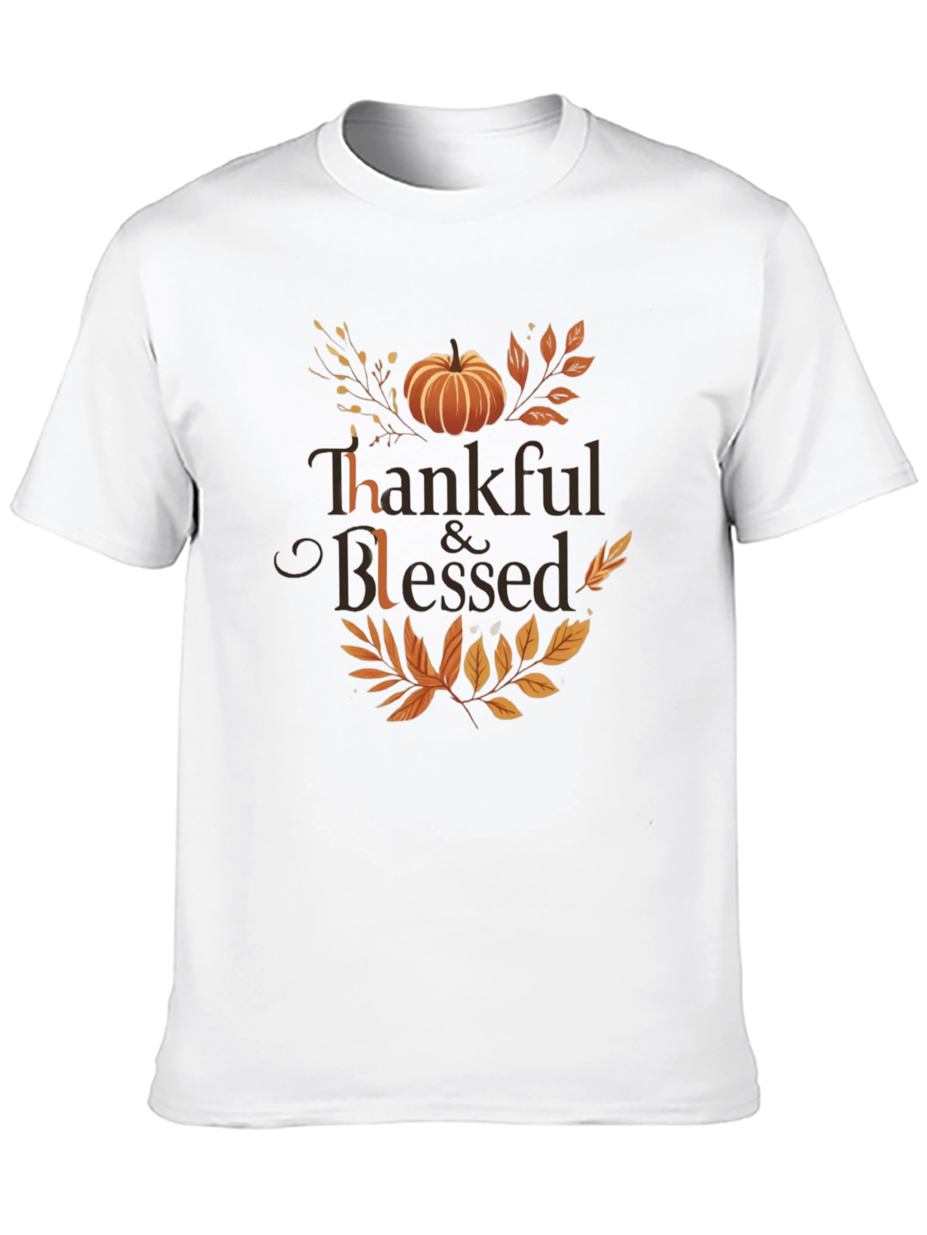 Thankful & Blessed Thanksgiving Graphic Tee