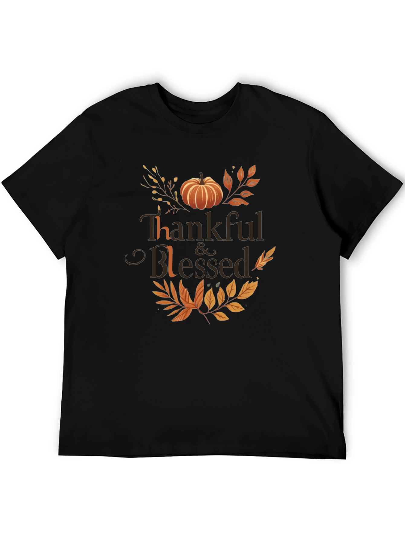 Thankful & Blessed Thanksgiving Graphic Tee