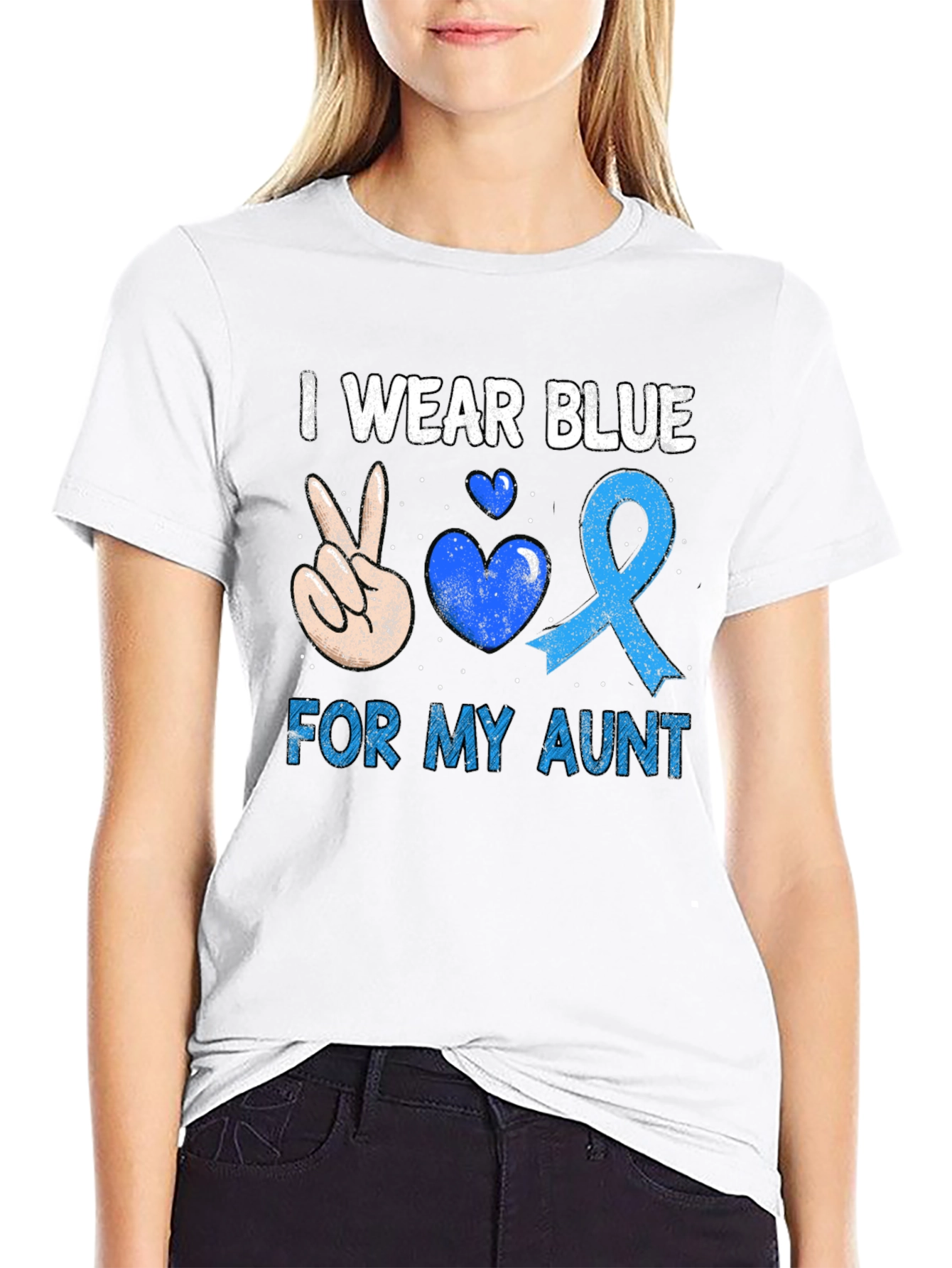I Wear Blue For My Aunt Awareness T-Shirt