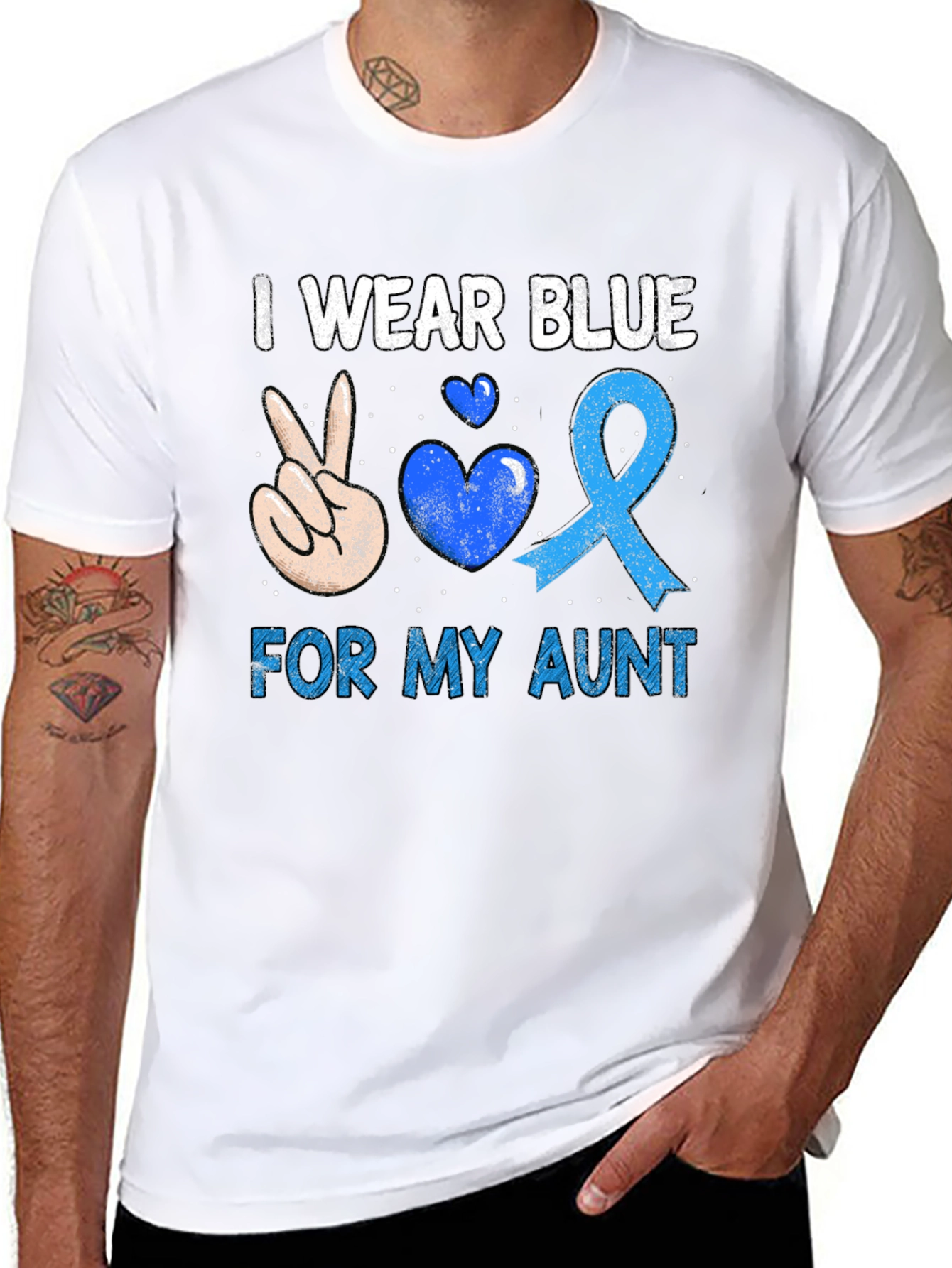I Wear Blue For My Aunt Awareness T-Shirt