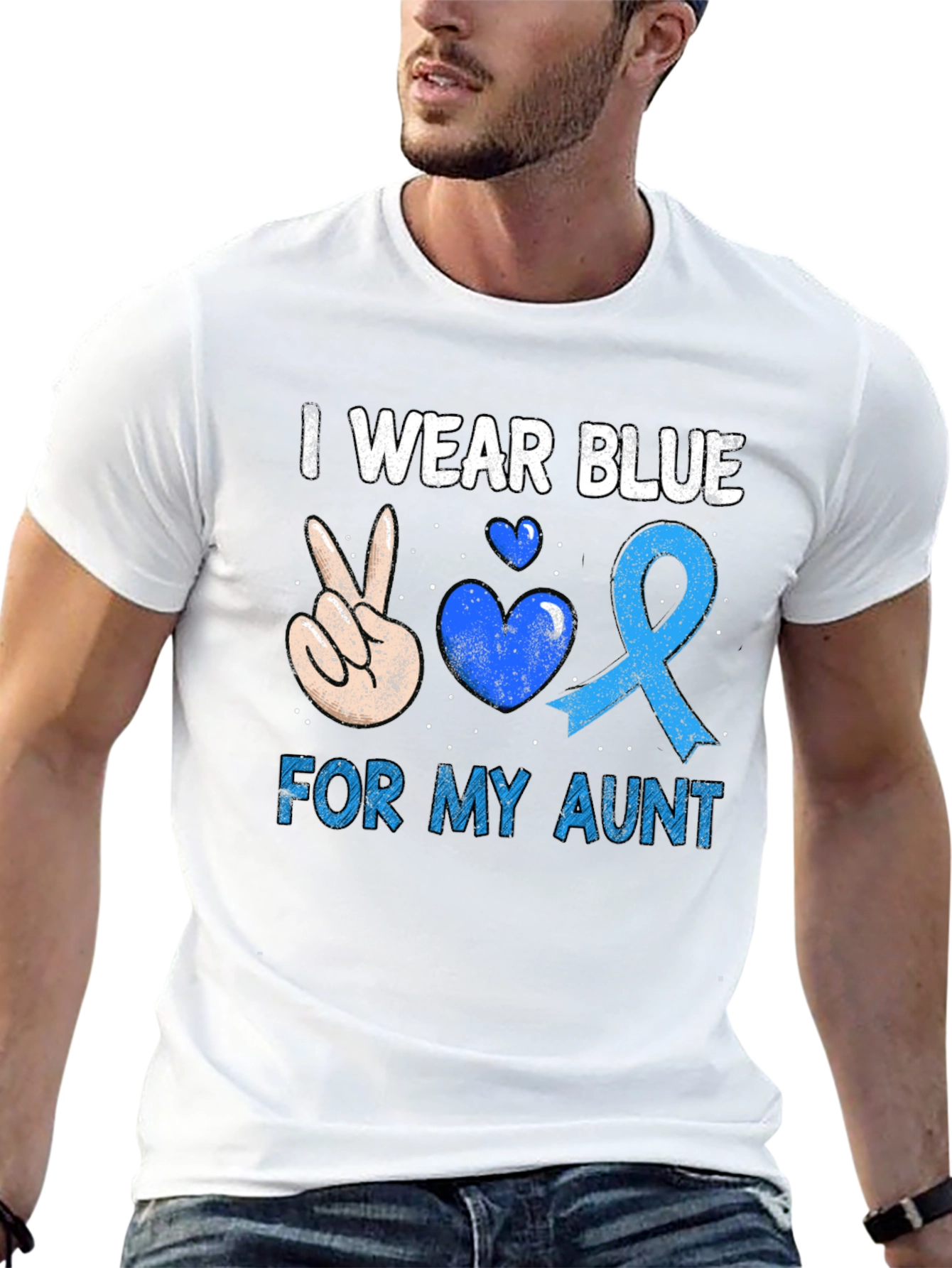 I Wear Blue For My Aunt Awareness T-Shirt