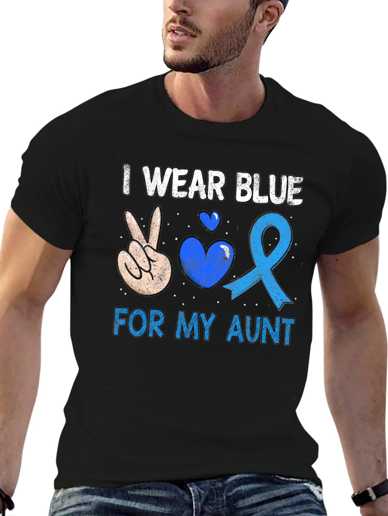 I Wear Blue For My Aunt Awareness T-Shirt