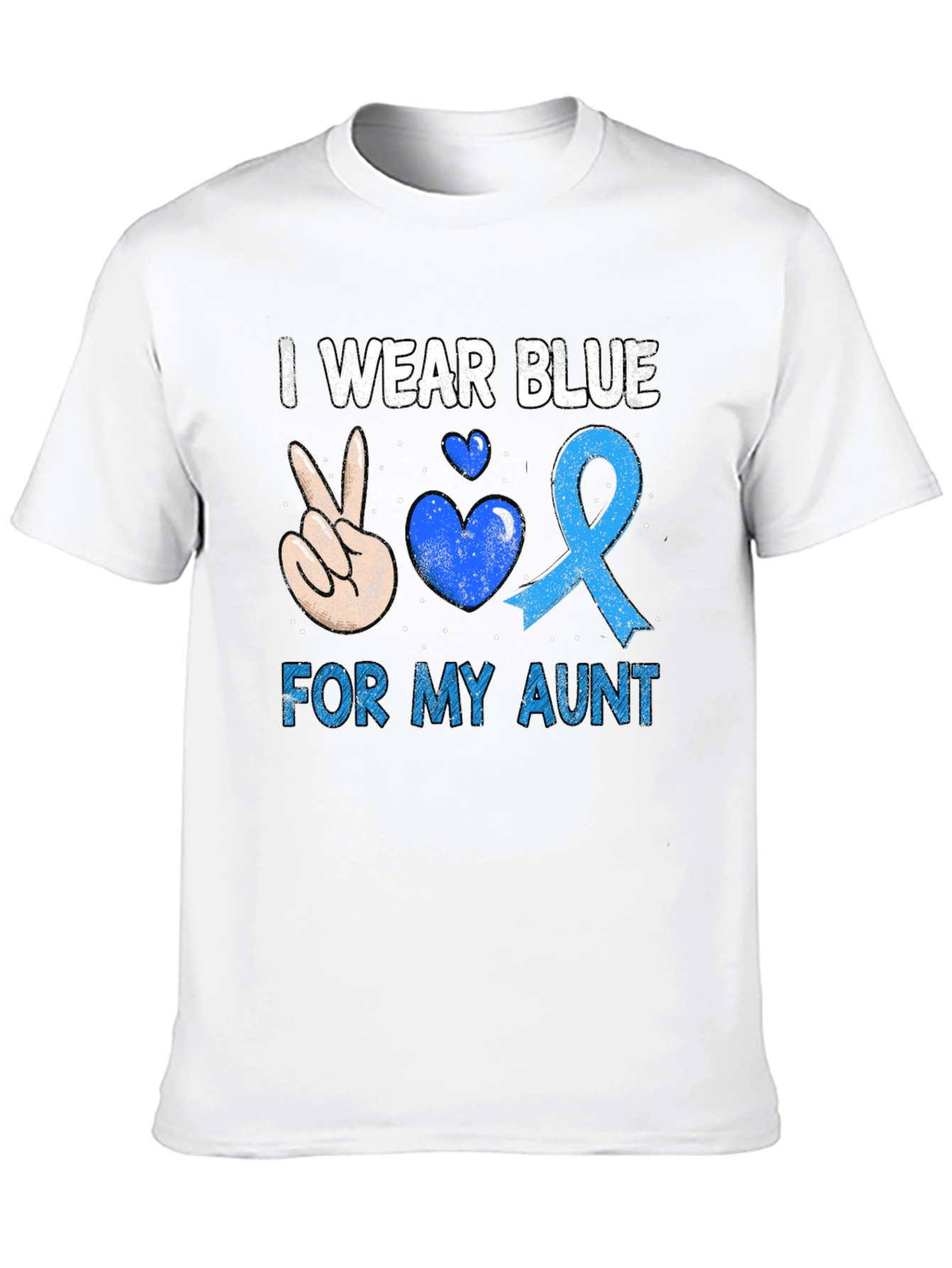 I Wear Blue For My Aunt Awareness T-Shirt