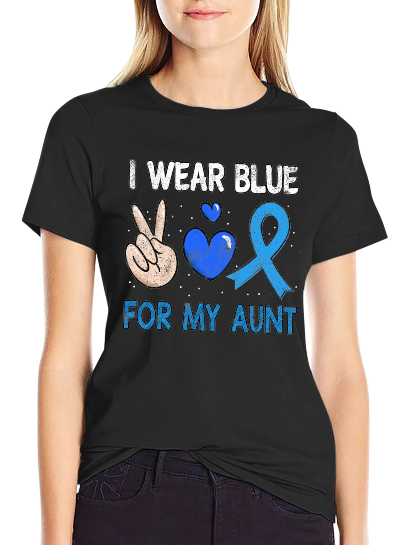 I Wear Blue For My Aunt Awareness T-Shirt