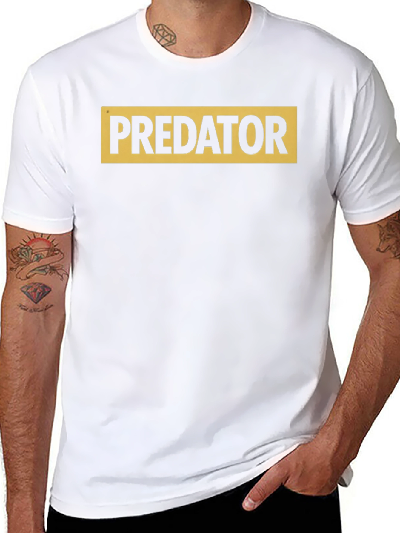 Predator Graphic Tee - Black Cotton T-Shirt