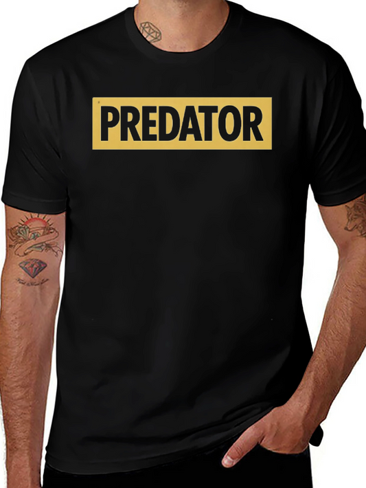 Predator Graphic Tee - Black Cotton T-Shirt