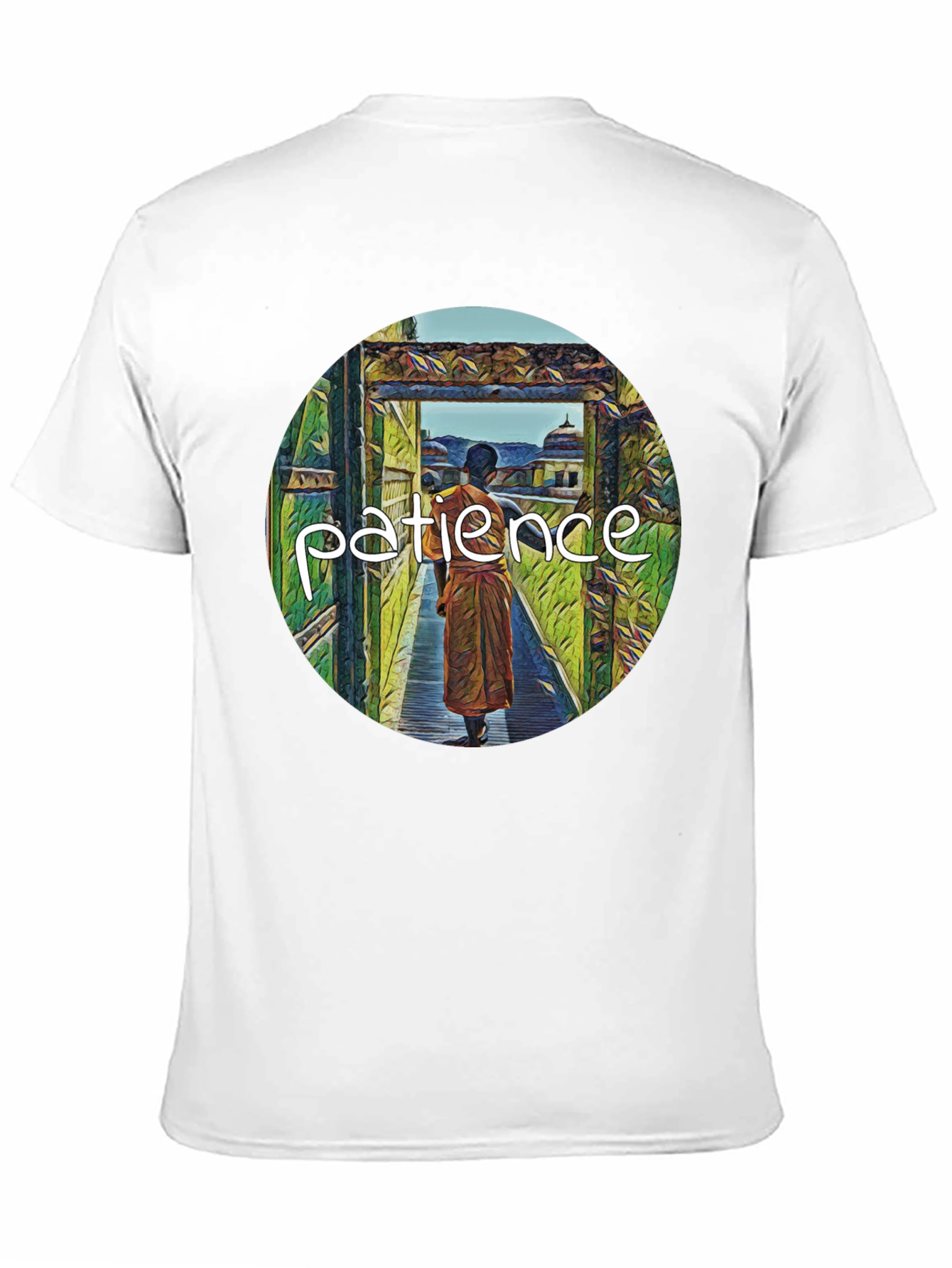 Patience Monk Black T-Shirt - Find Your Inner Peace
