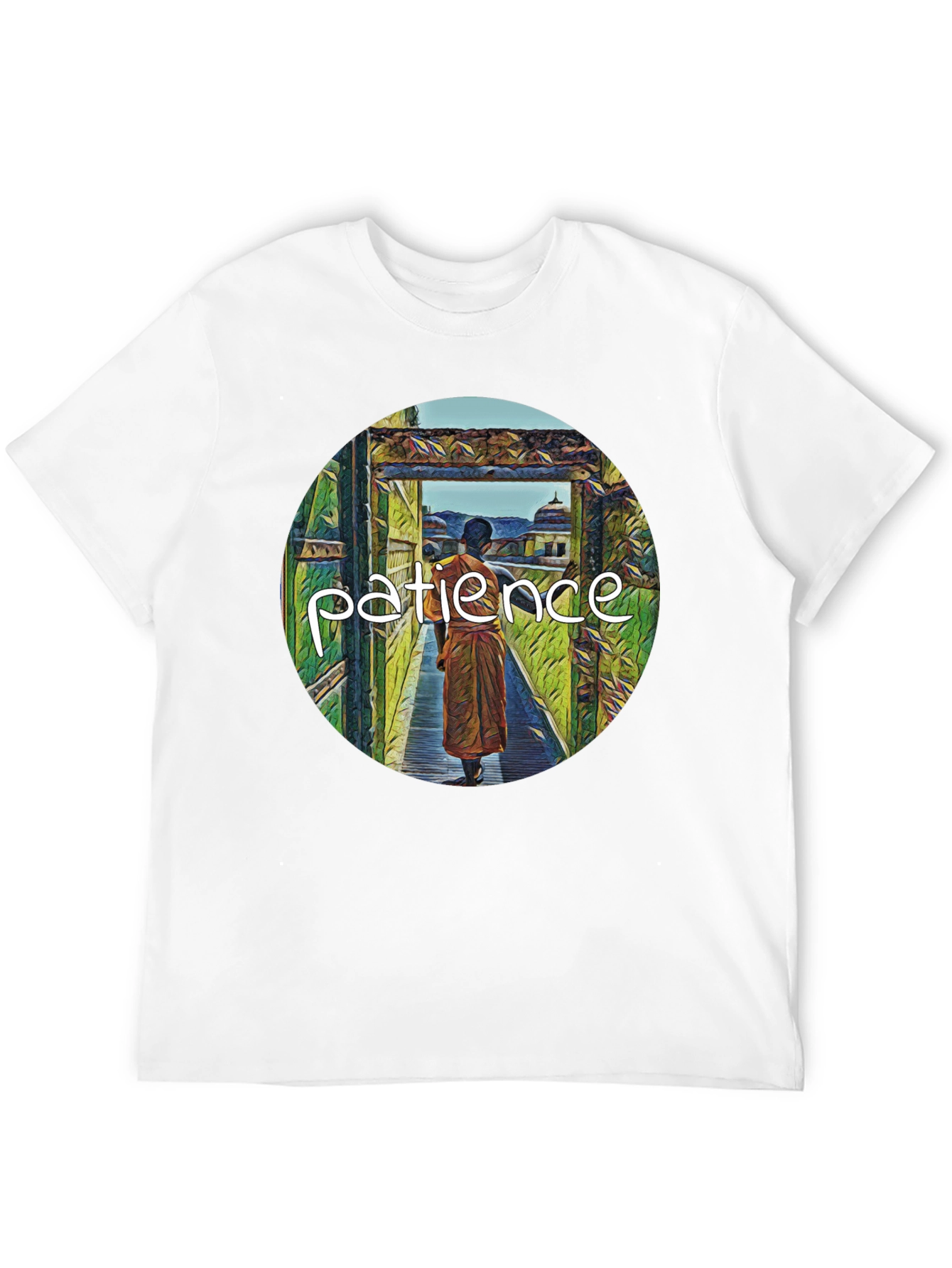Patience Monk Black T-Shirt - Find Your Inner Peace
