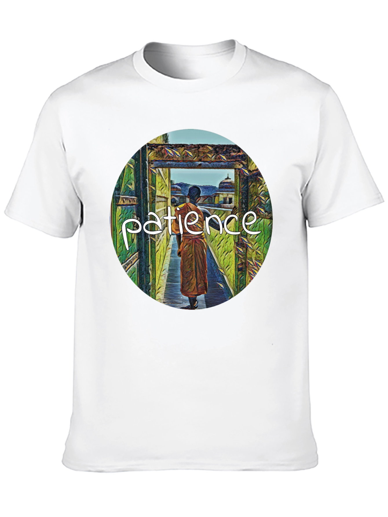 Patience Monk Black T-Shirt - Find Your Inner Peace