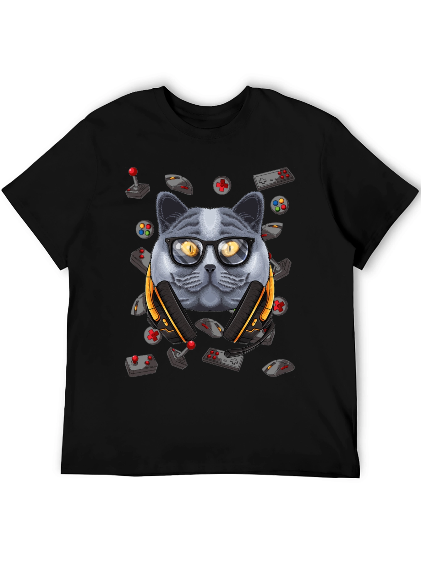 Gamer Cat T-Shirt - Geeky Style
