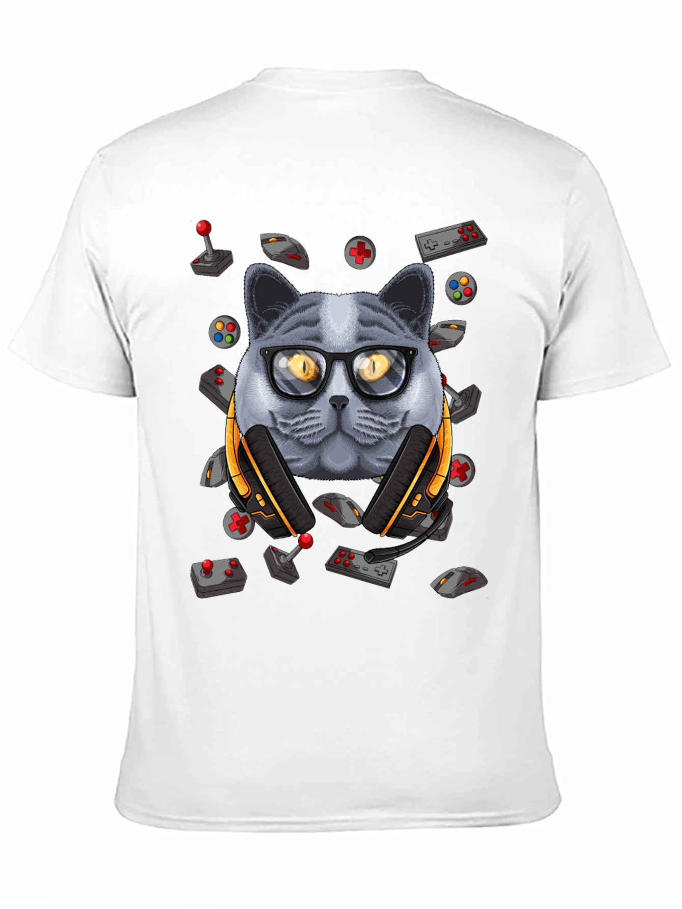 Gamer Cat T-Shirt - Geeky Style