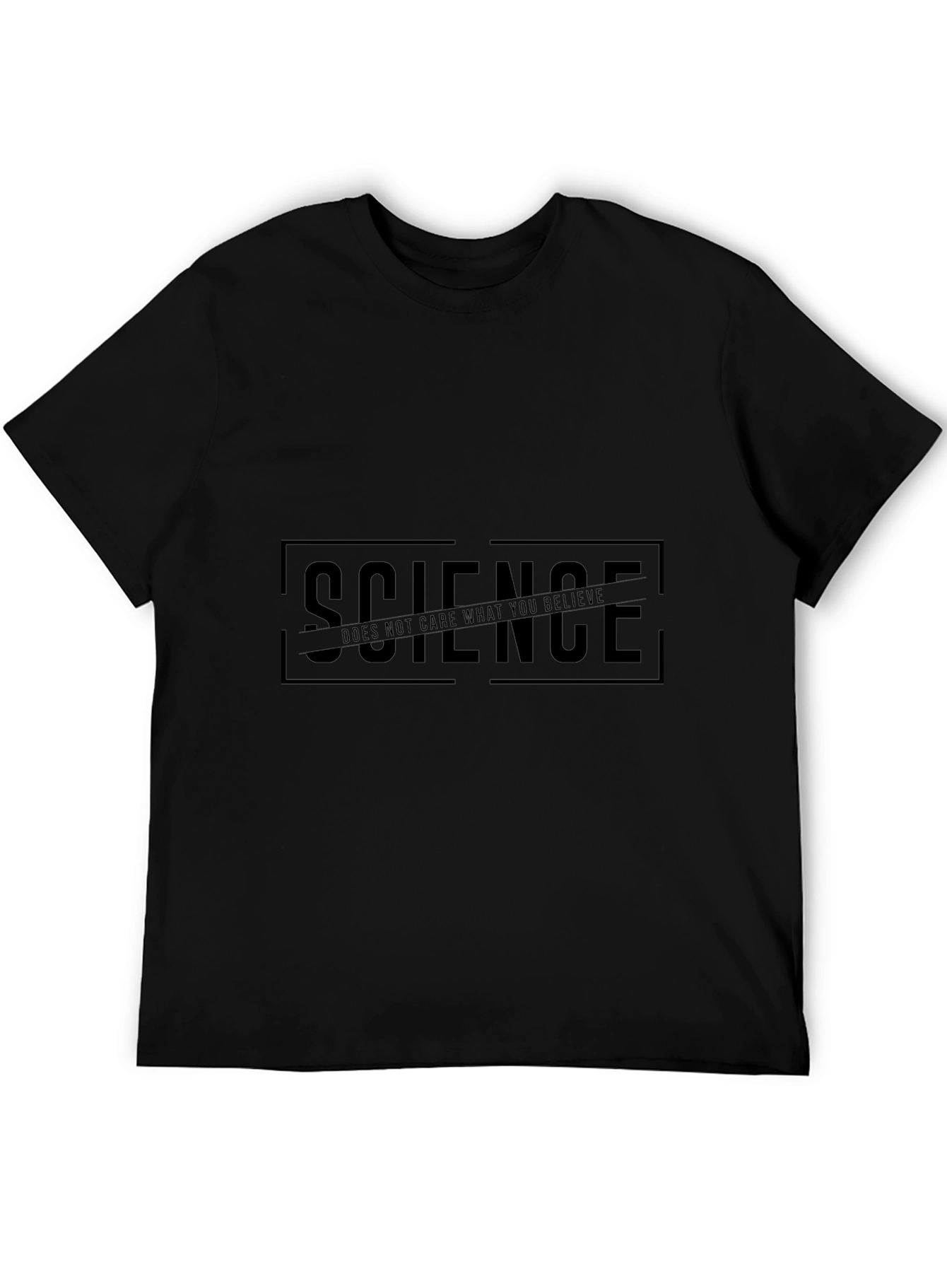 Science Doesnt Care What You Believe Black T-Shirt