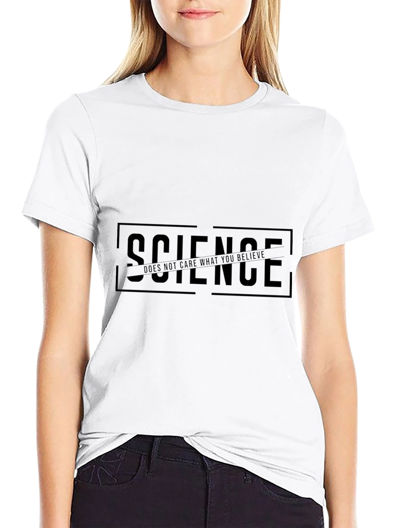 Science Doesnt Care What You Believe Black T-Shirt