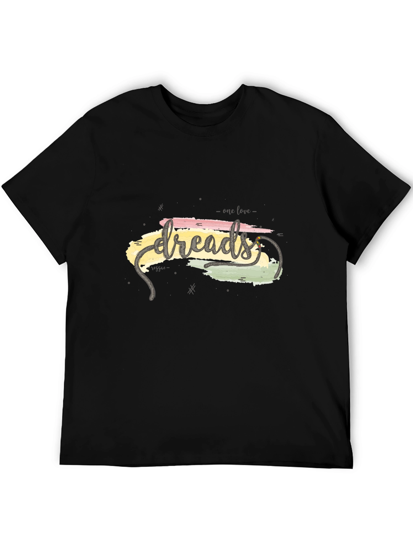 Dreads One Love Graphic Tee - Casual Black T-Shirt