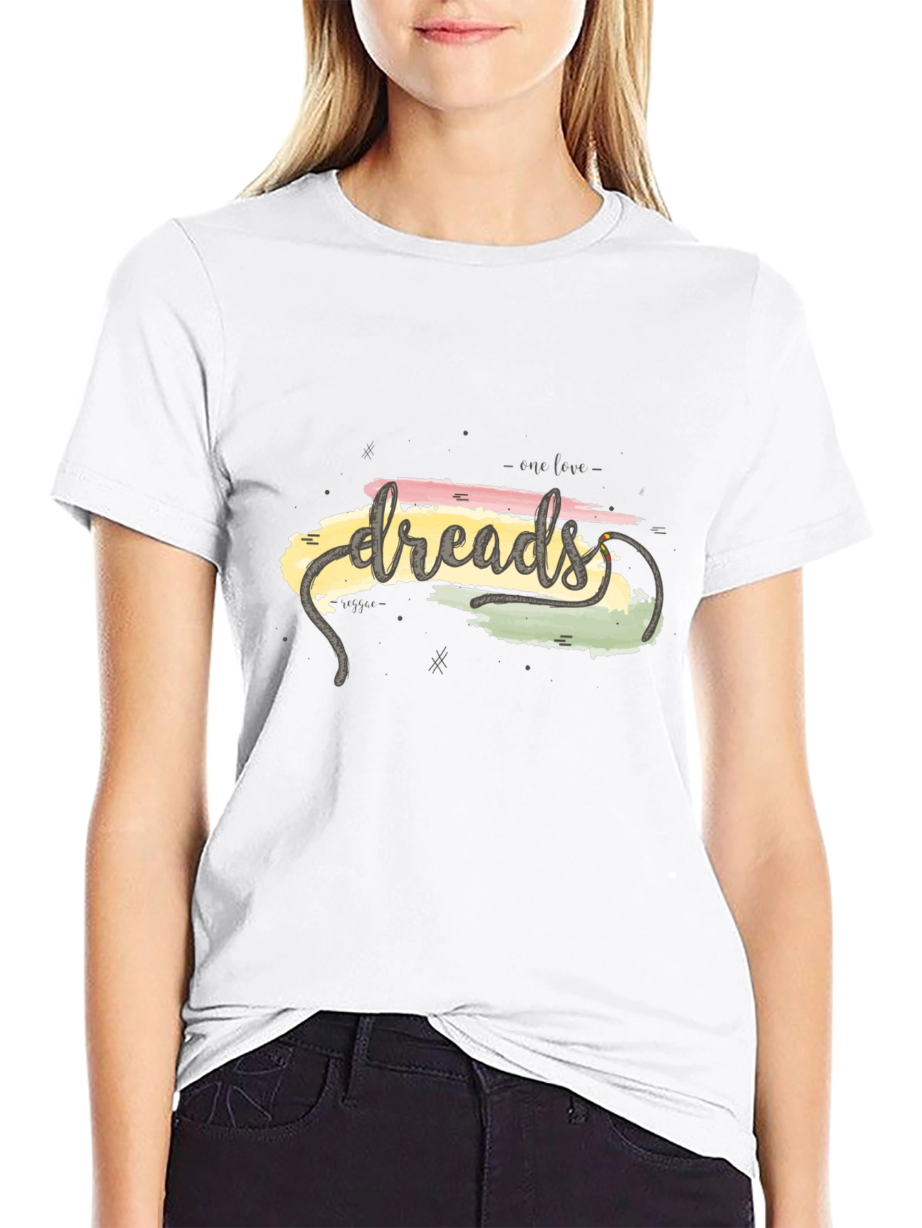 Dreads One Love Graphic Tee - Casual Black T-Shirt