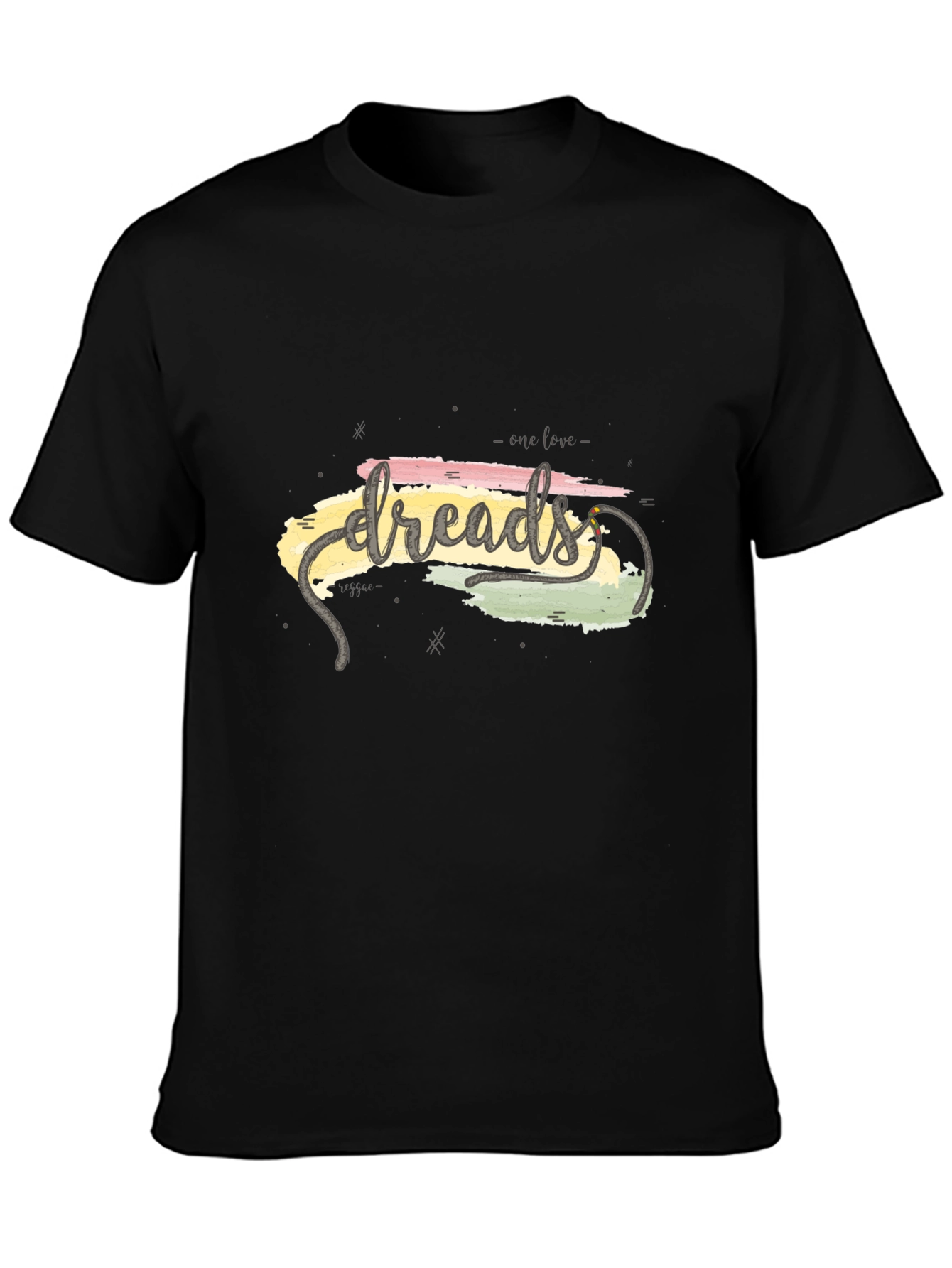 Dreads One Love Graphic Tee - Casual Black T-Shirt