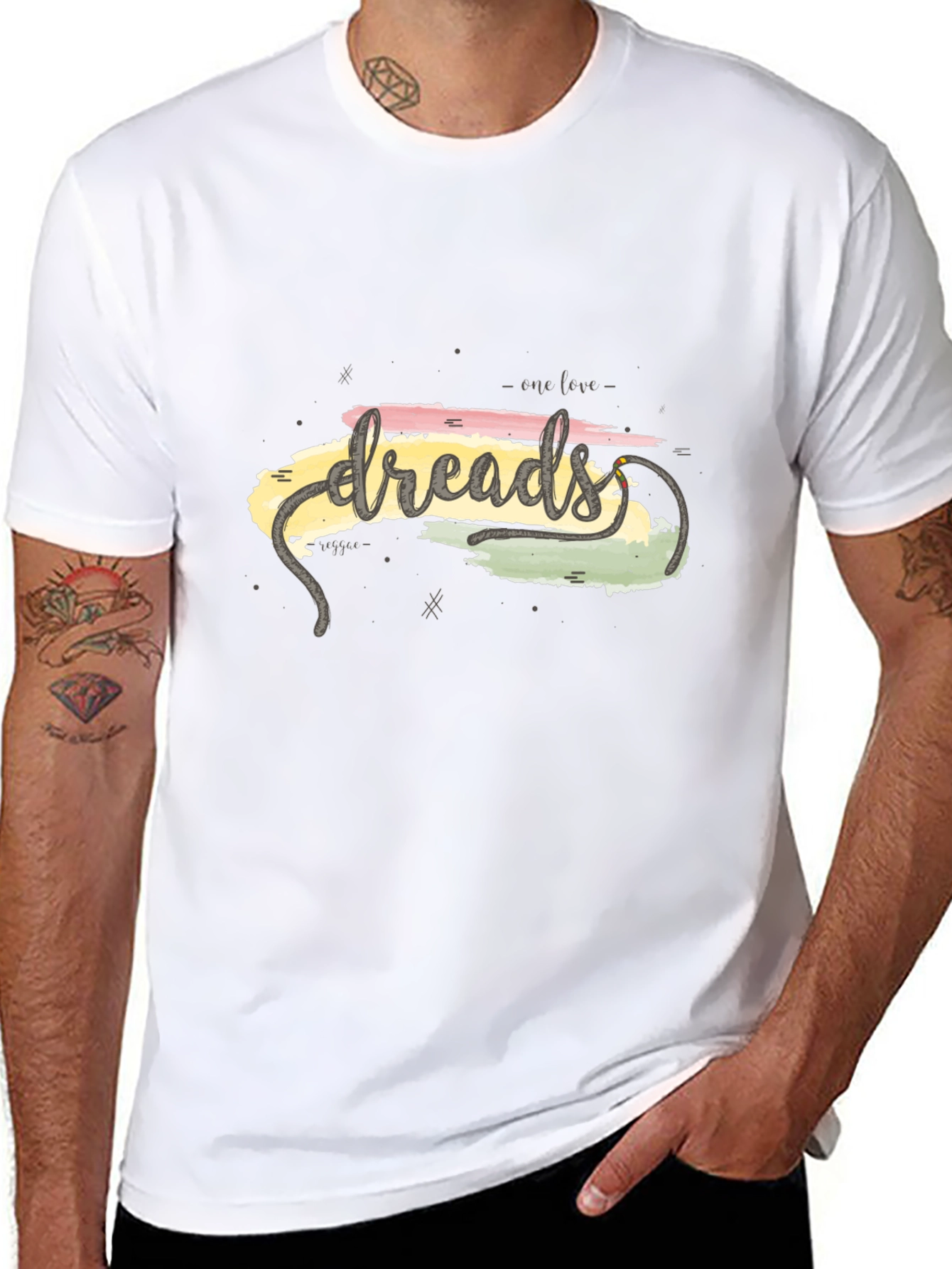 Dreads One Love Graphic Tee - Casual Black T-Shirt