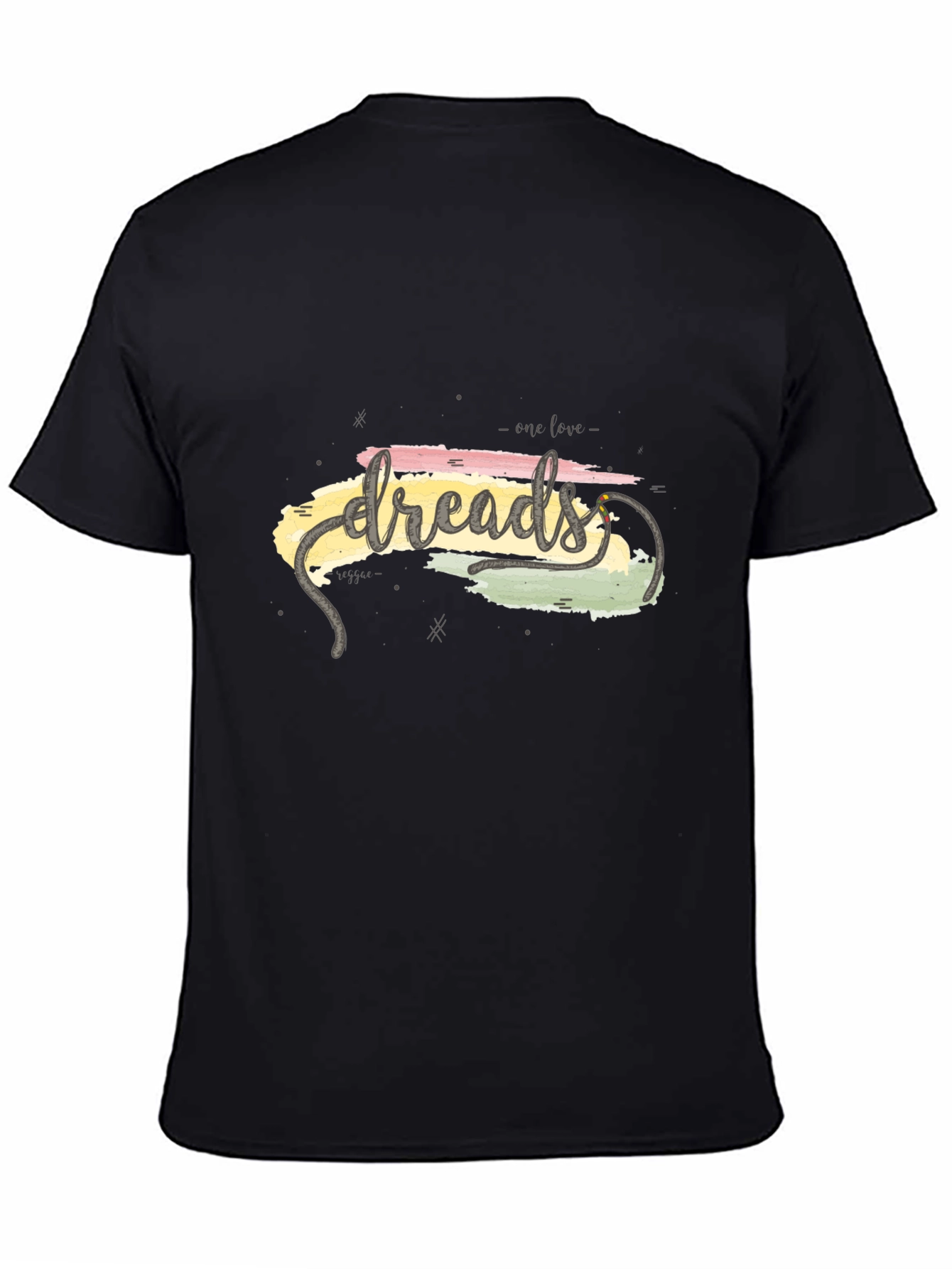 Dreads One Love Graphic Tee - Casual Black T-Shirt
