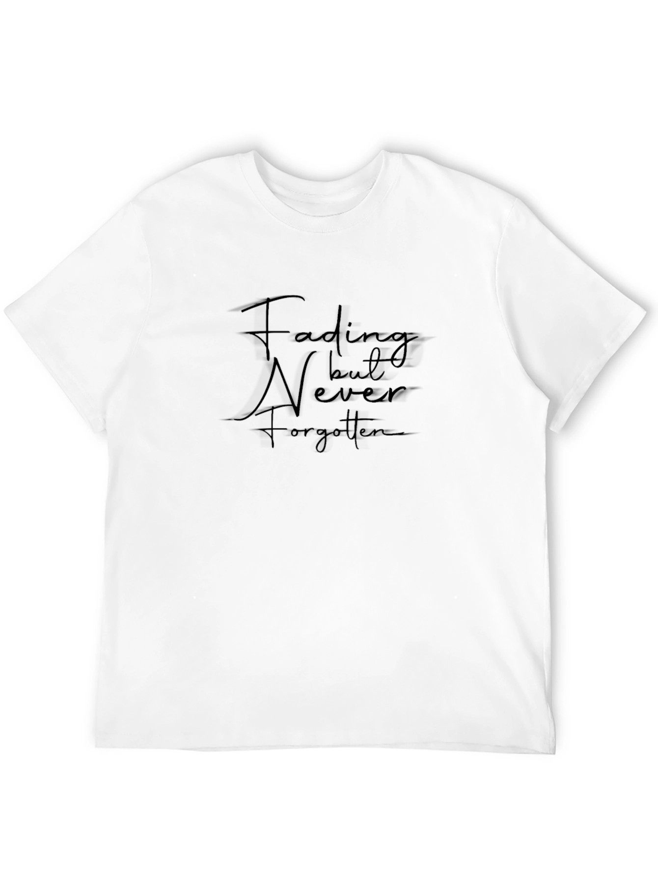 Fading Never Forgotten Black Graphic Tee