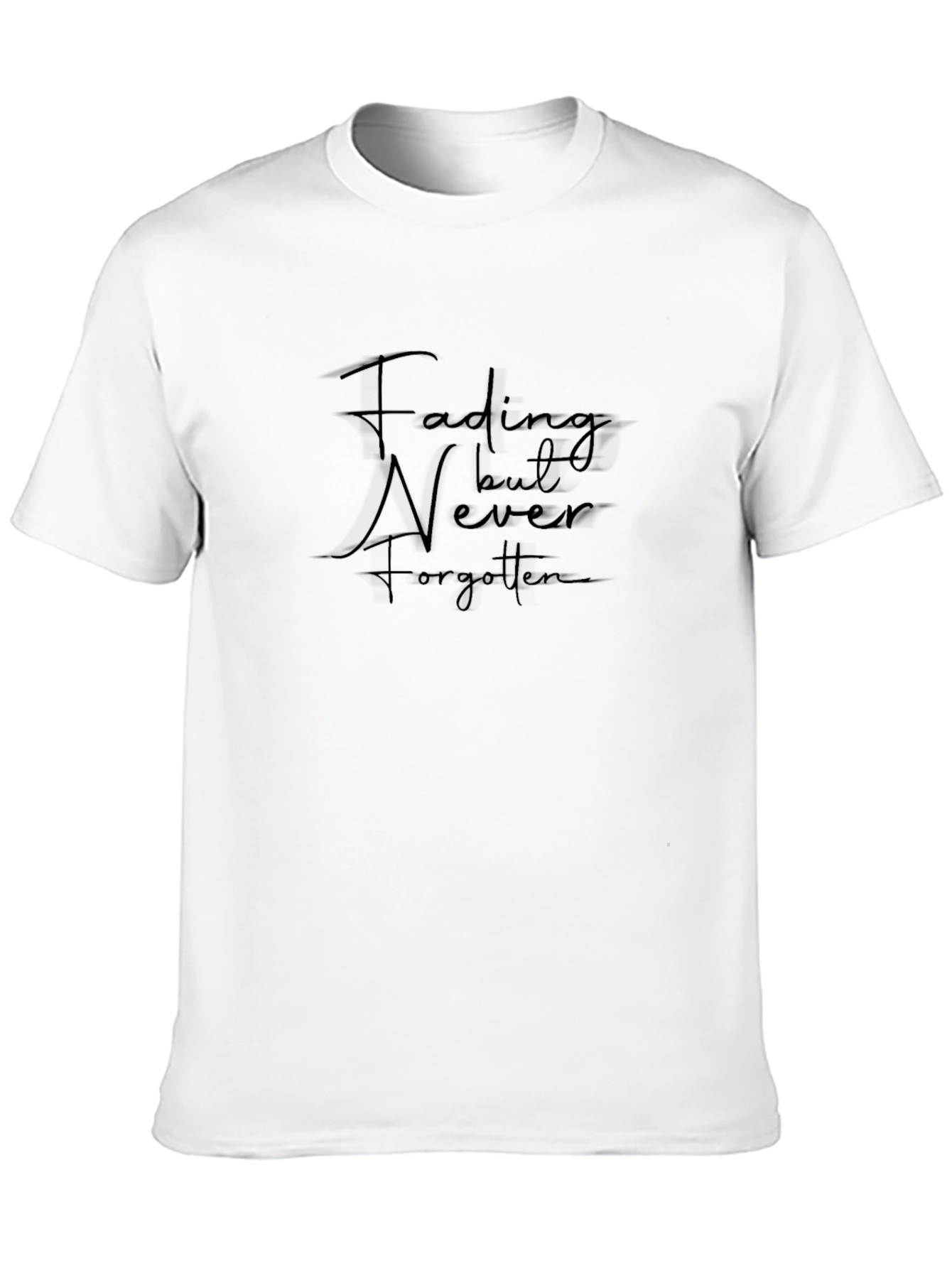 Fading Never Forgotten Black Graphic Tee