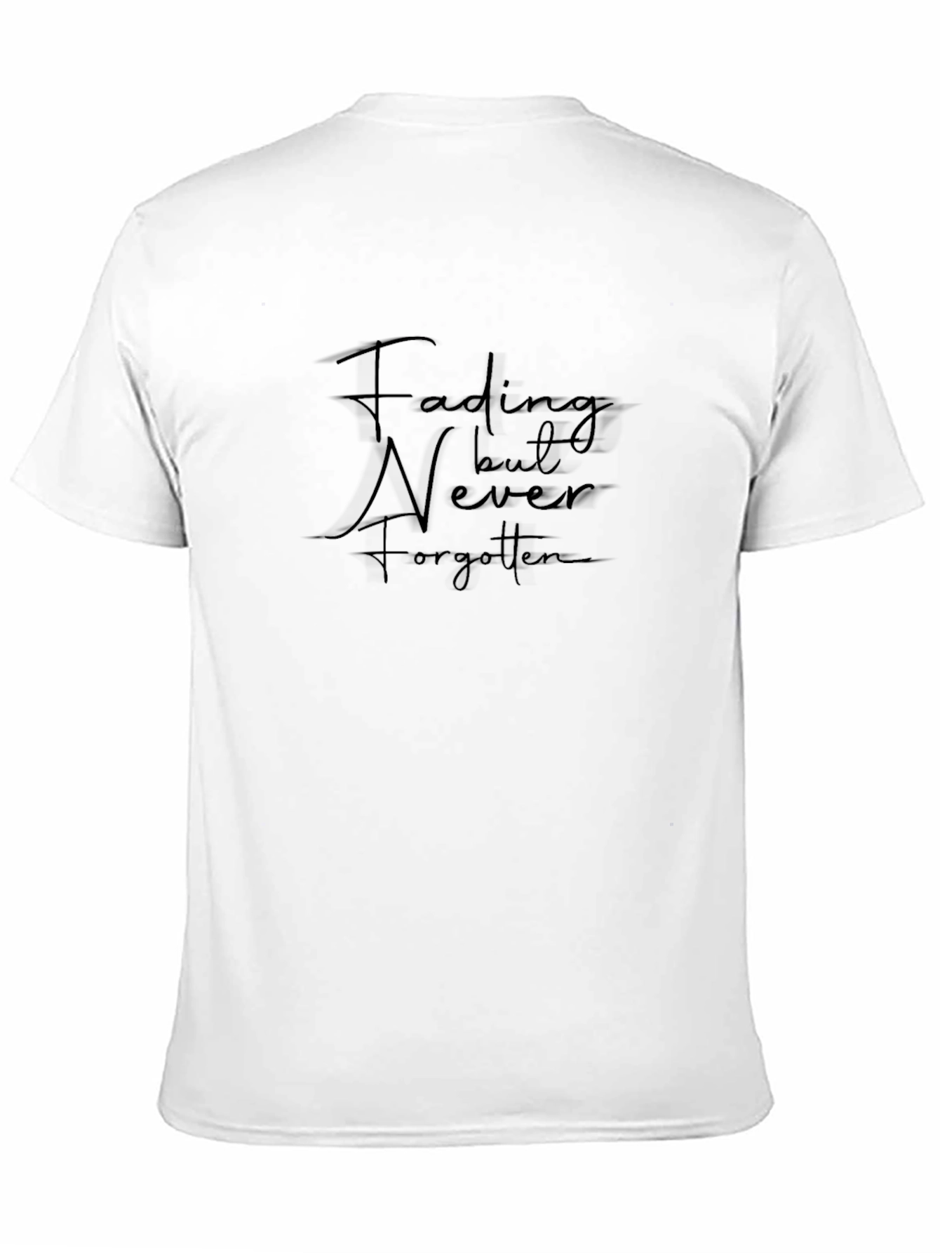 Fading Never Forgotten Black Graphic Tee