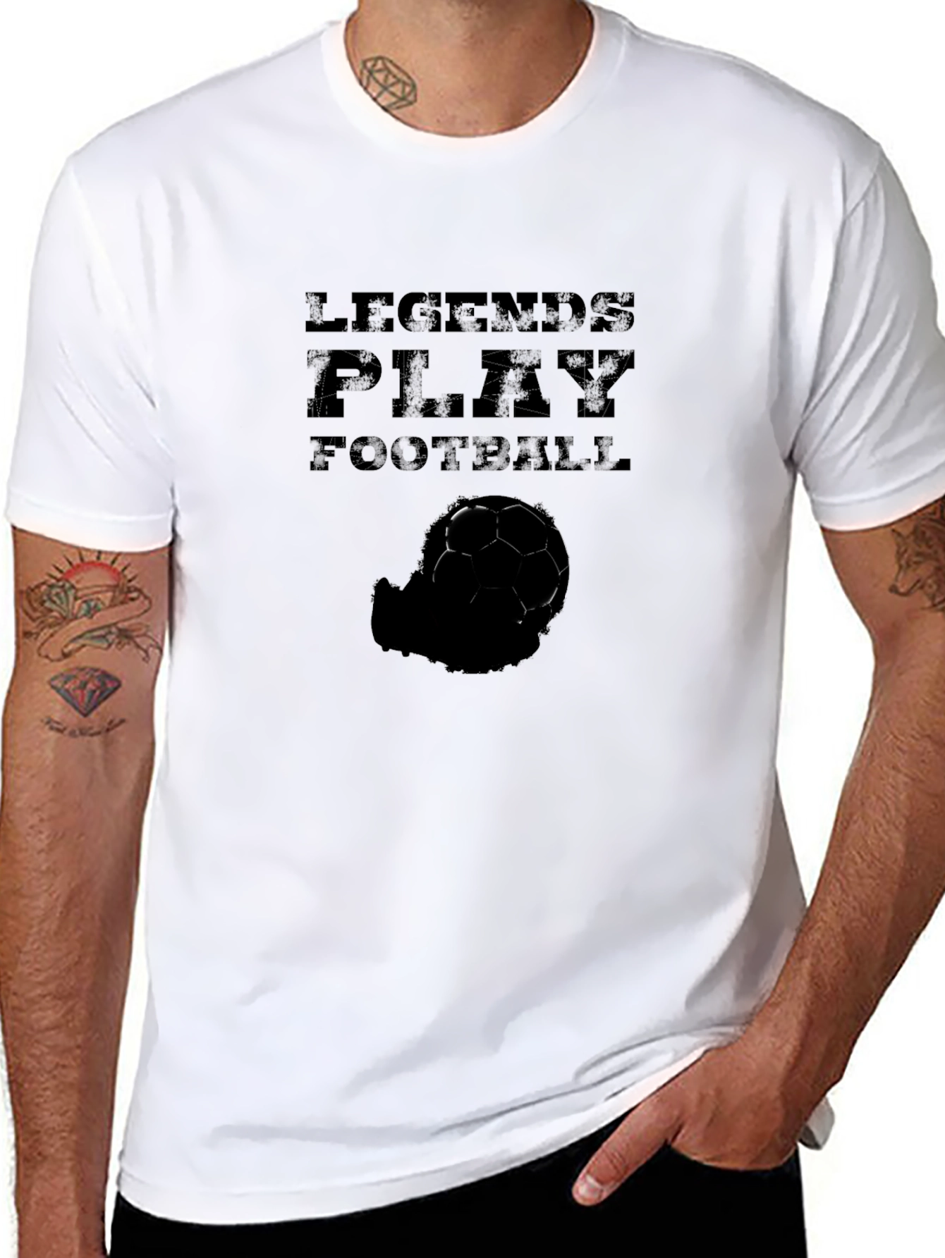 Legends Play Football Black T-Shirt