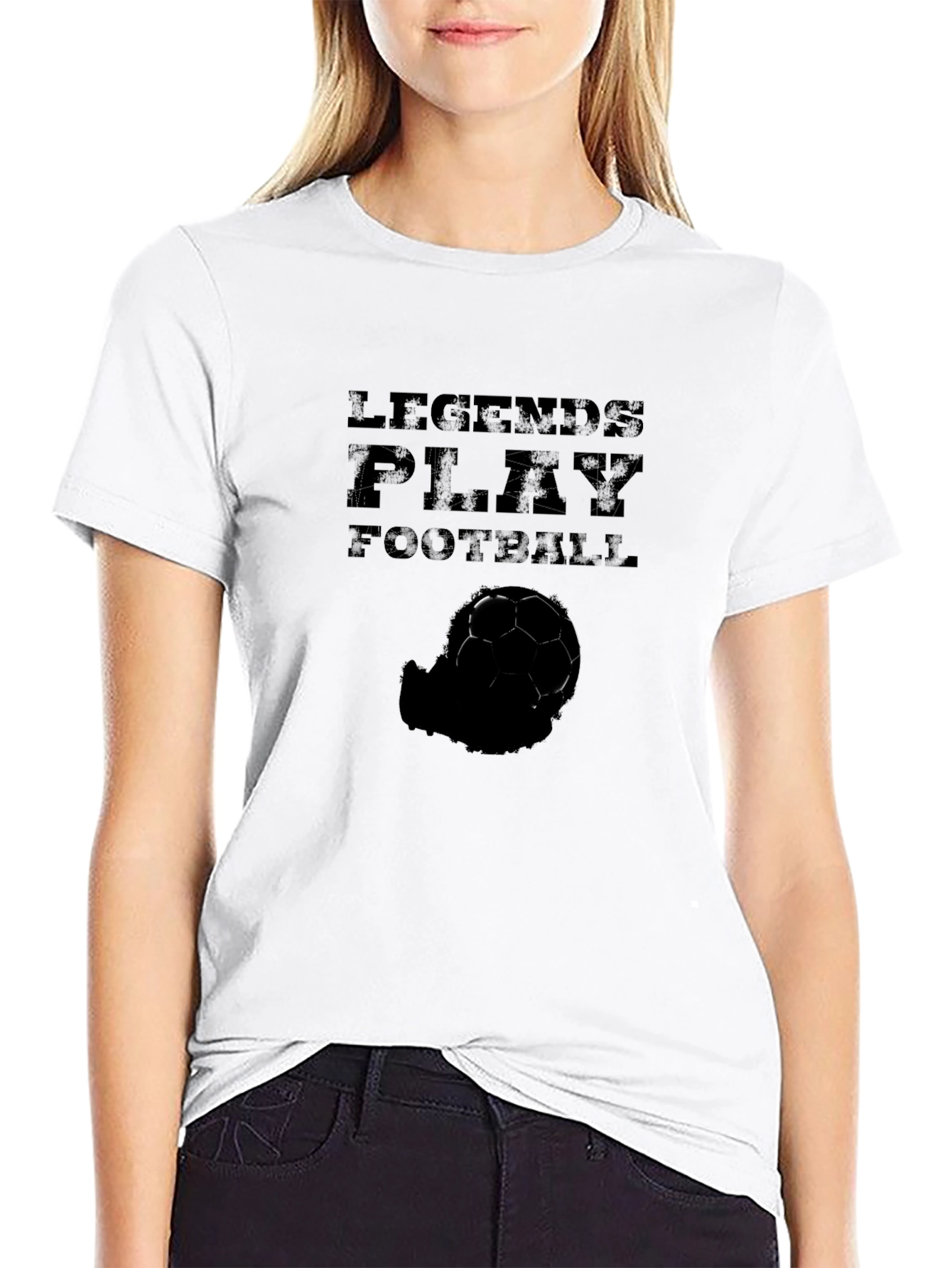 Legends Play Football Black T-Shirt