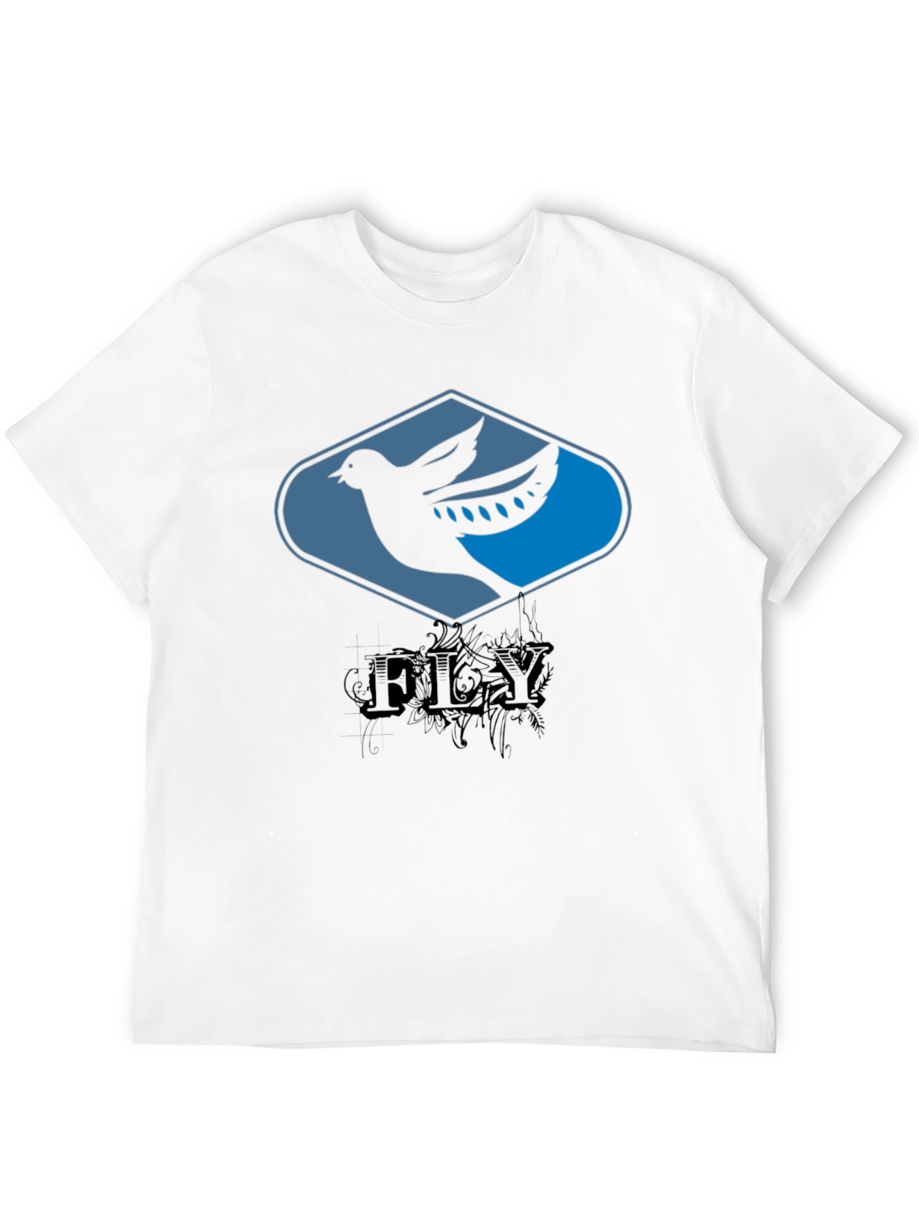 Fly Bird Graphic Tee - Black Cotton T-Shirt