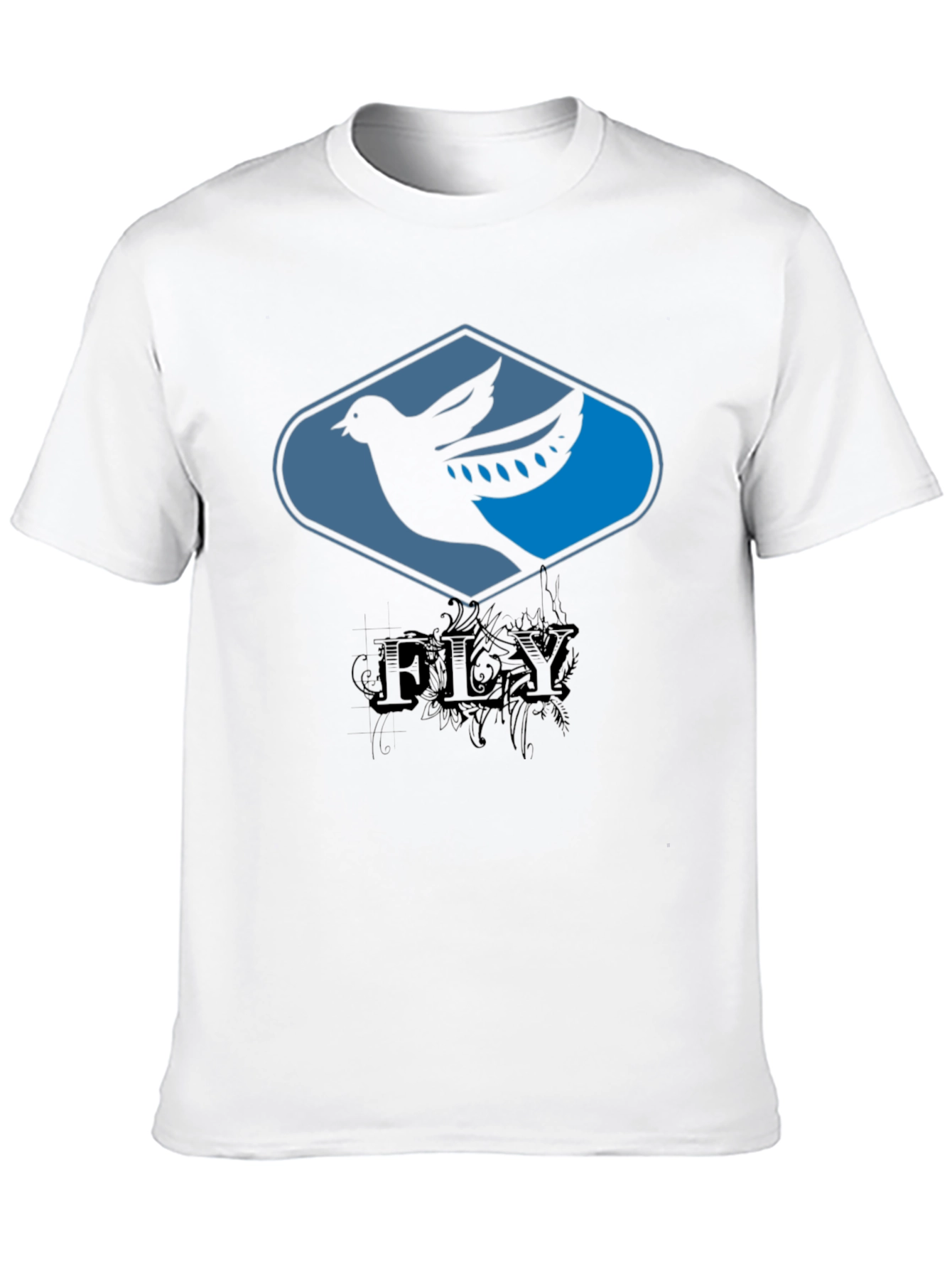 Fly Bird Graphic Tee - Black Cotton T-Shirt
