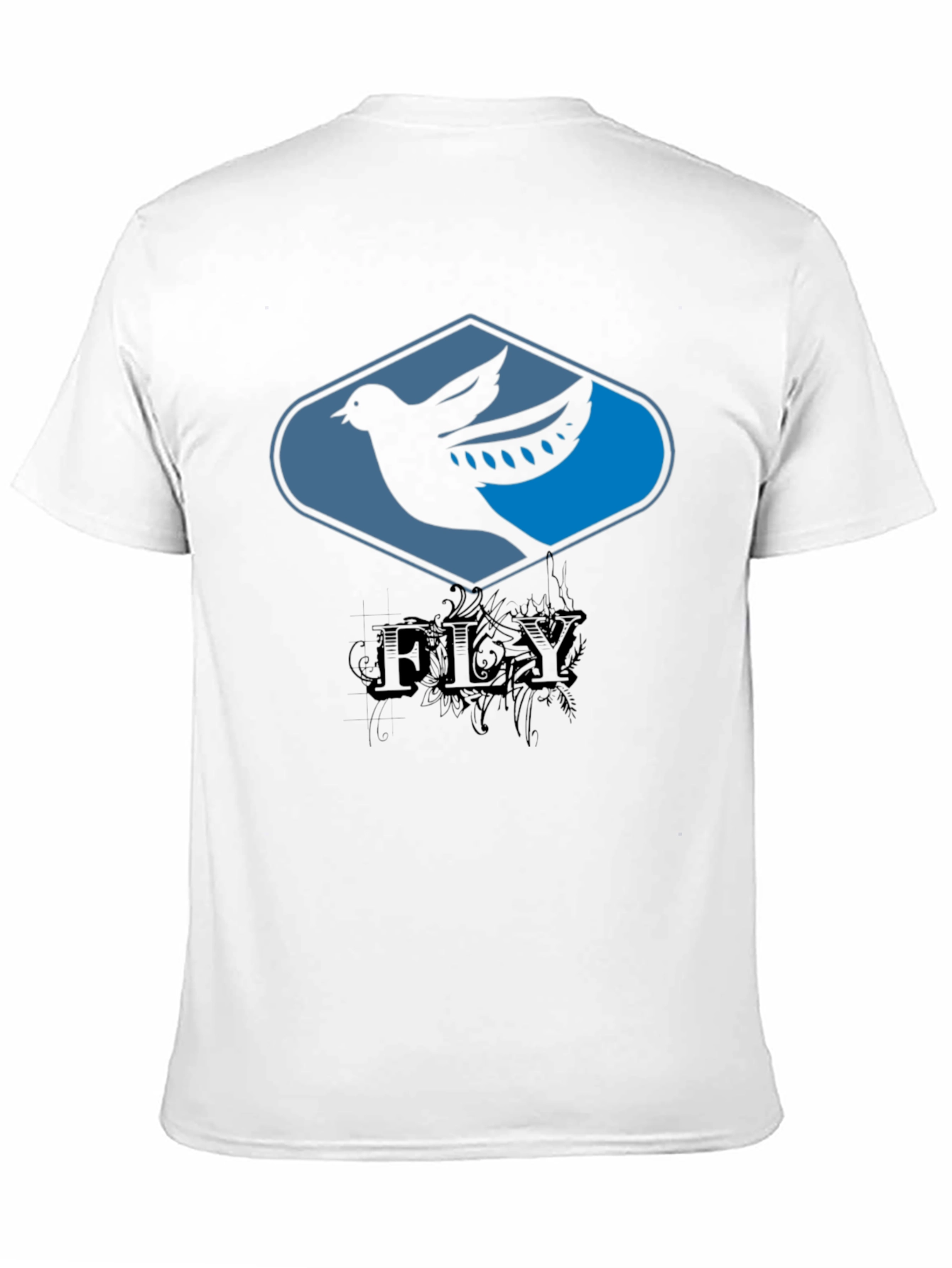 Fly Bird Graphic Tee - Black Cotton T-Shirt
