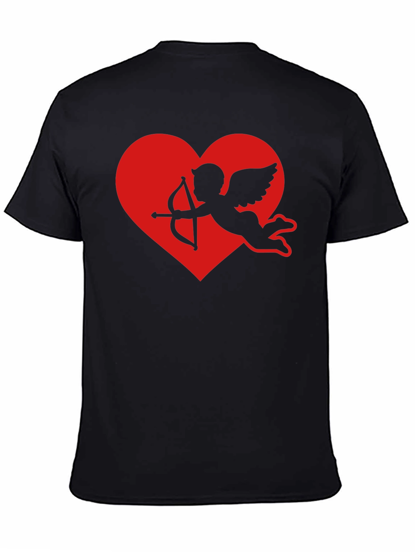 Cupid Heart Graphic Tee - Black