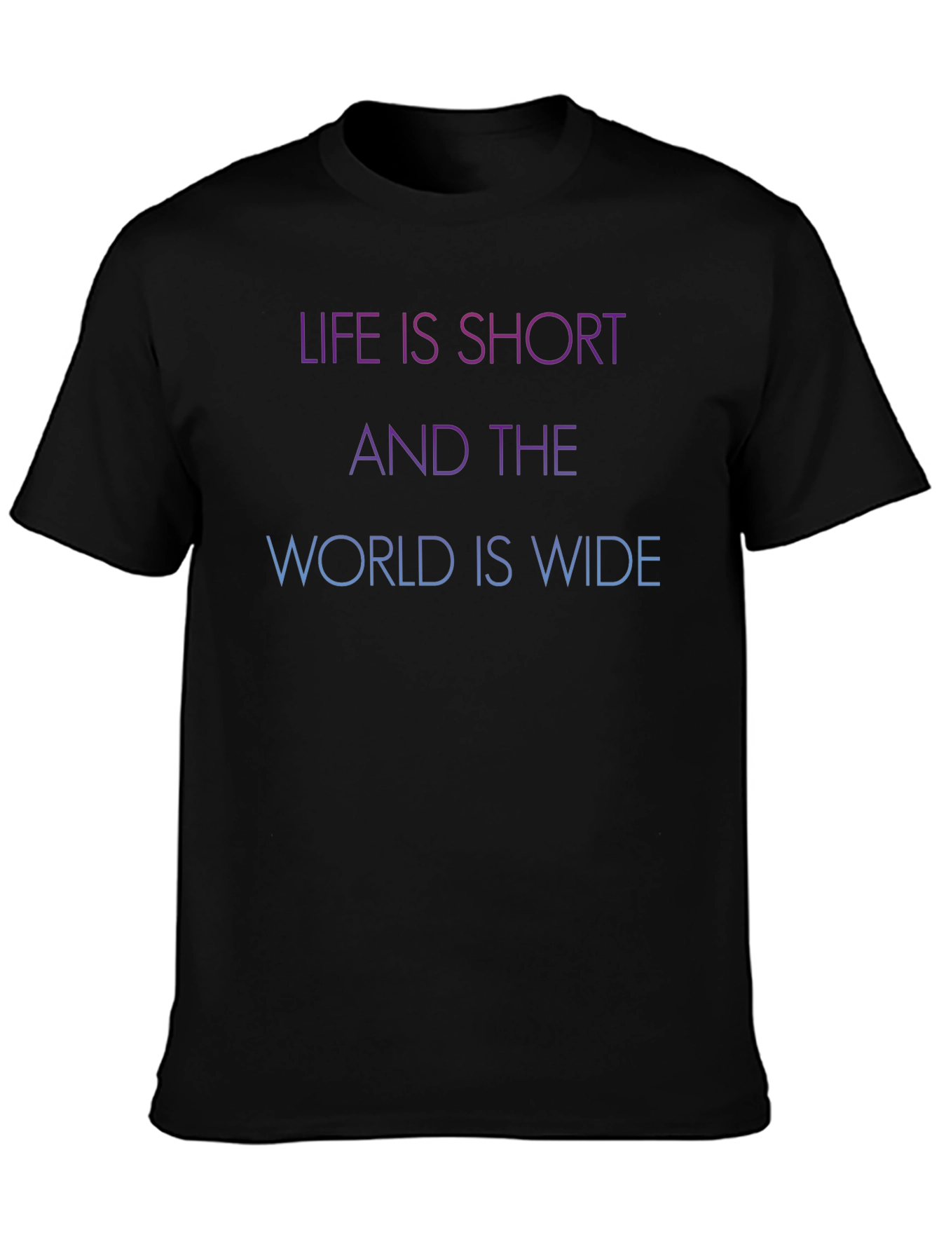 Life is Short Graphic T-Shirt - Black