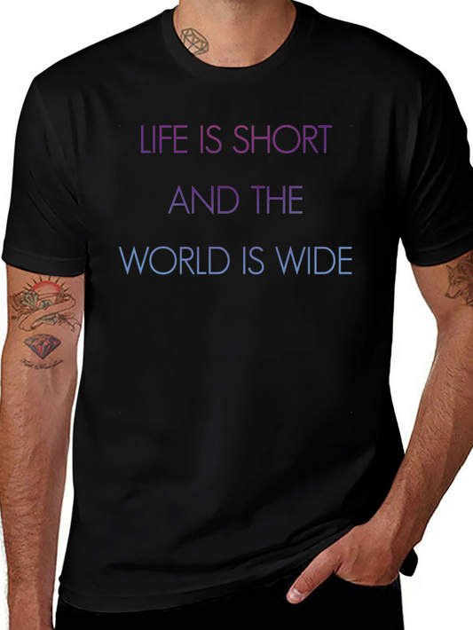 Life is Short Graphic T-Shirt - Black