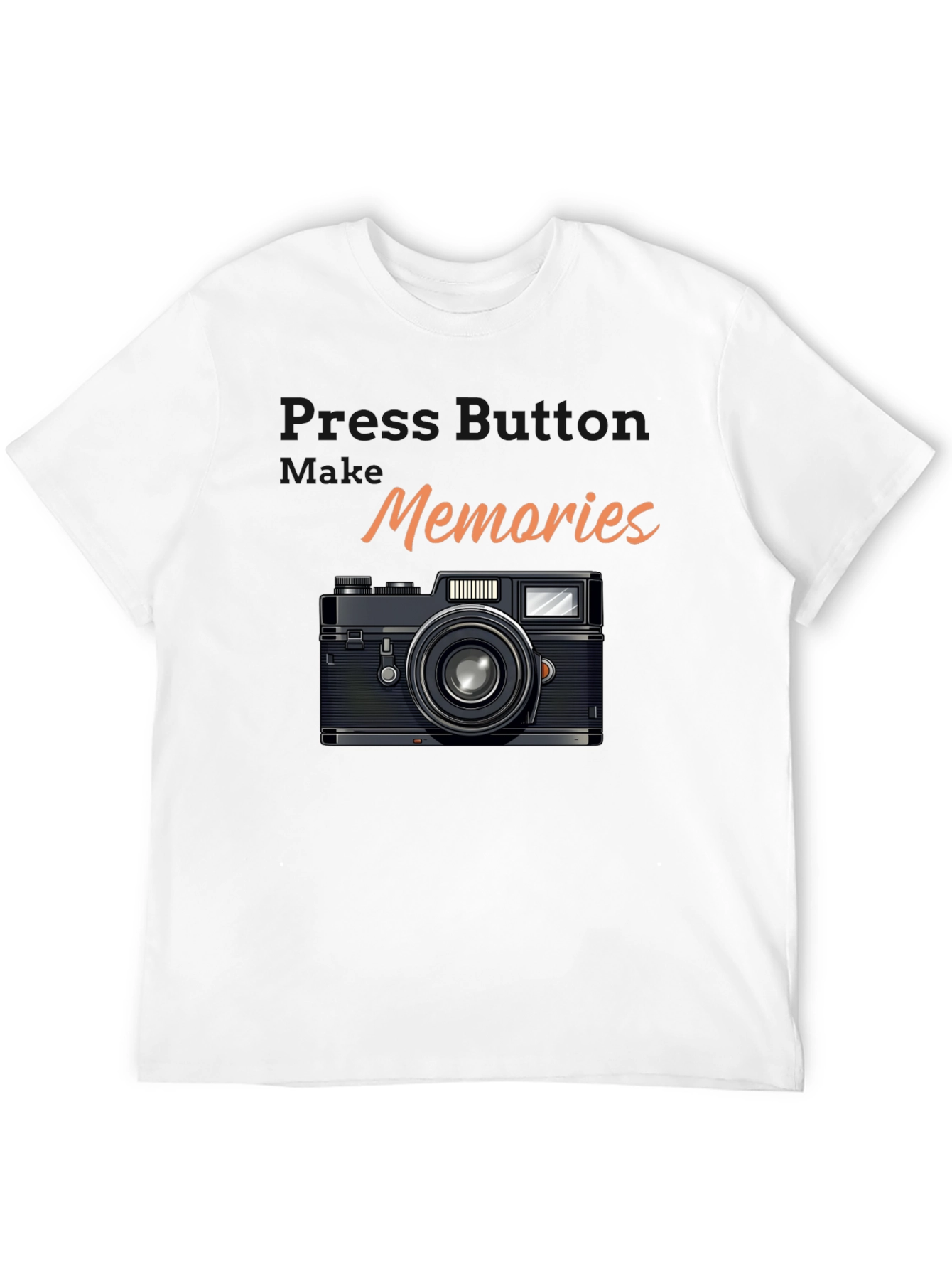 Memories Camera Graphic Black T-Shirt