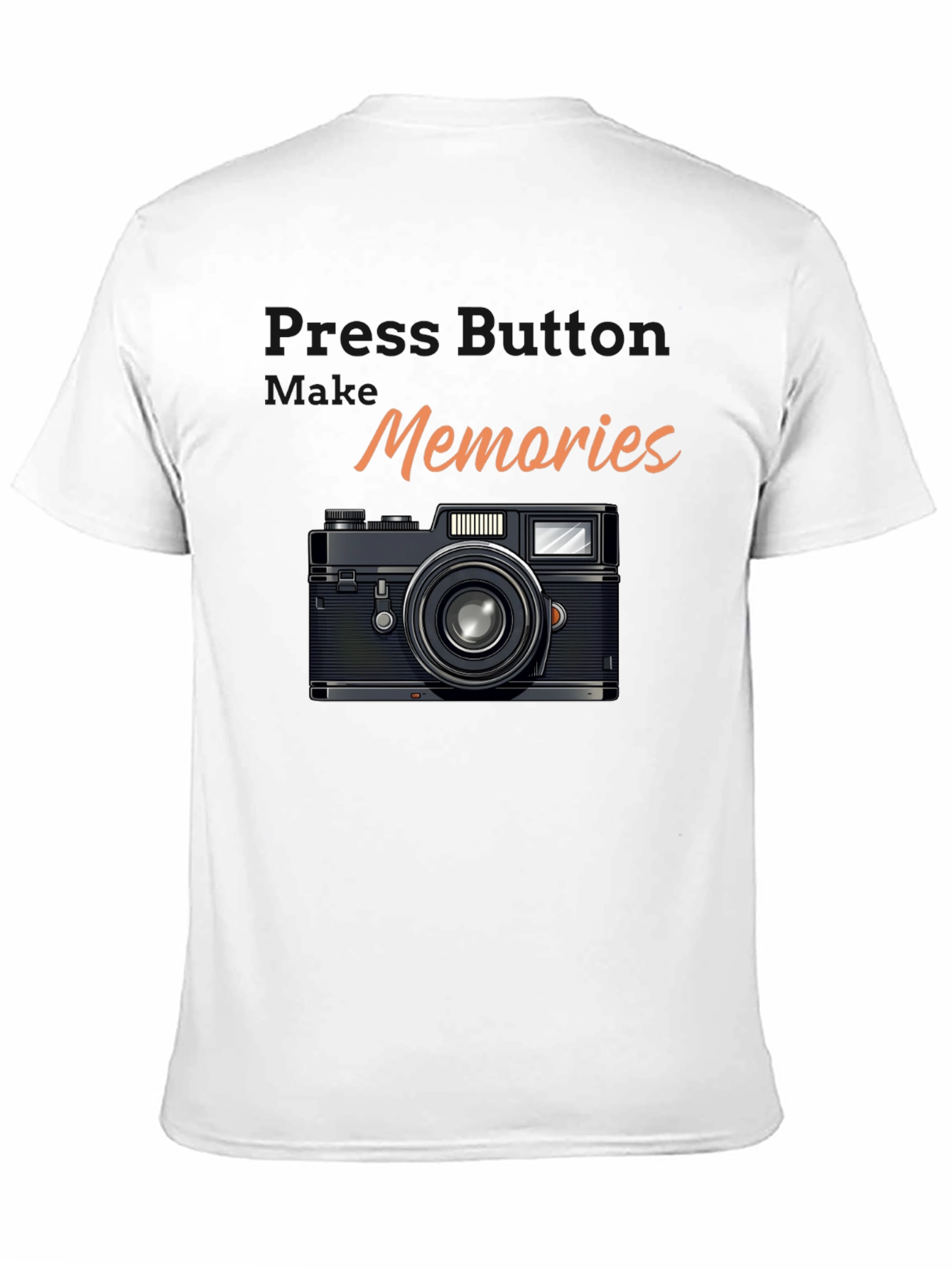 Memories Camera Graphic Black T-Shirt