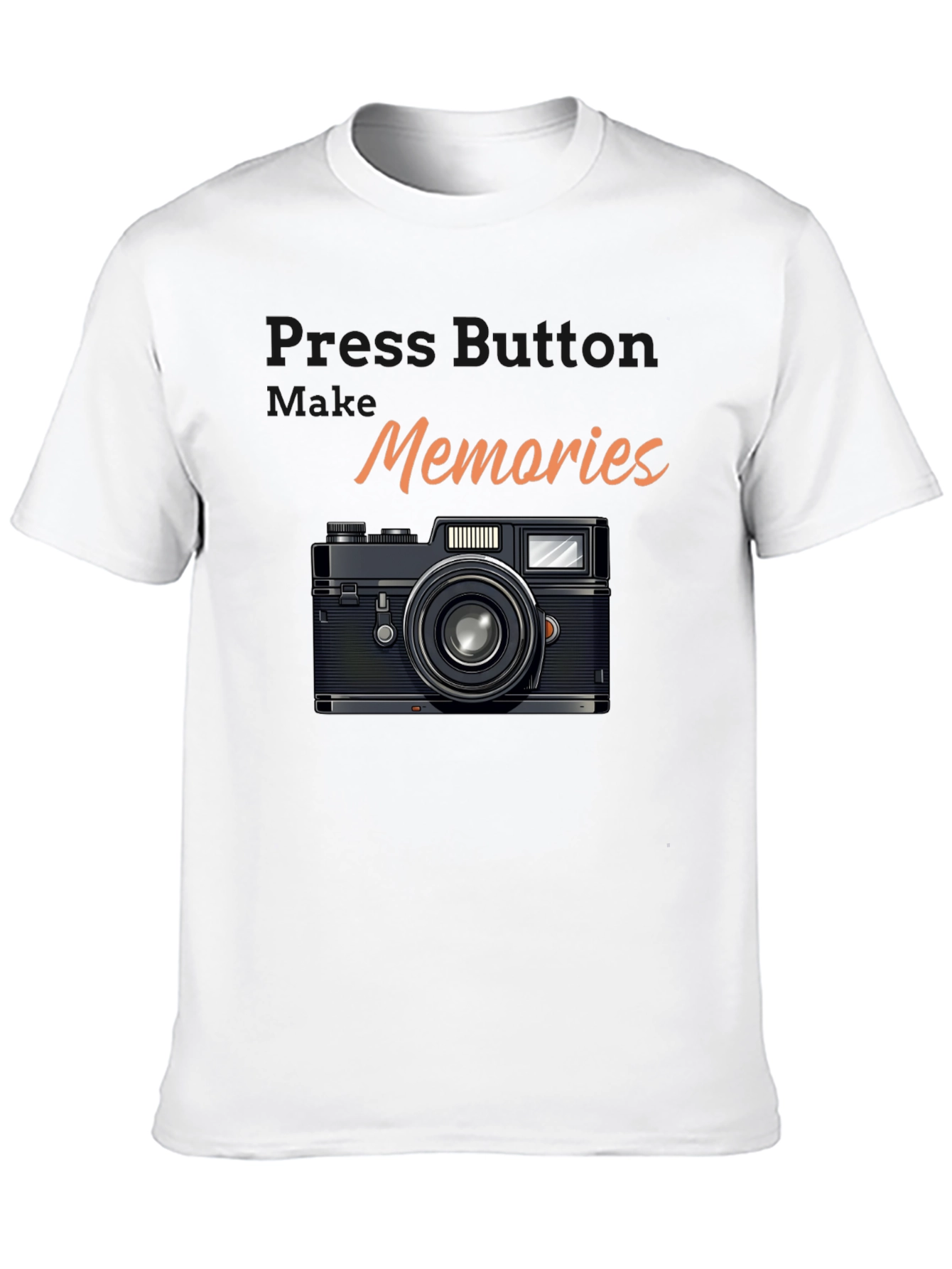 Memories Camera Graphic Black T-Shirt