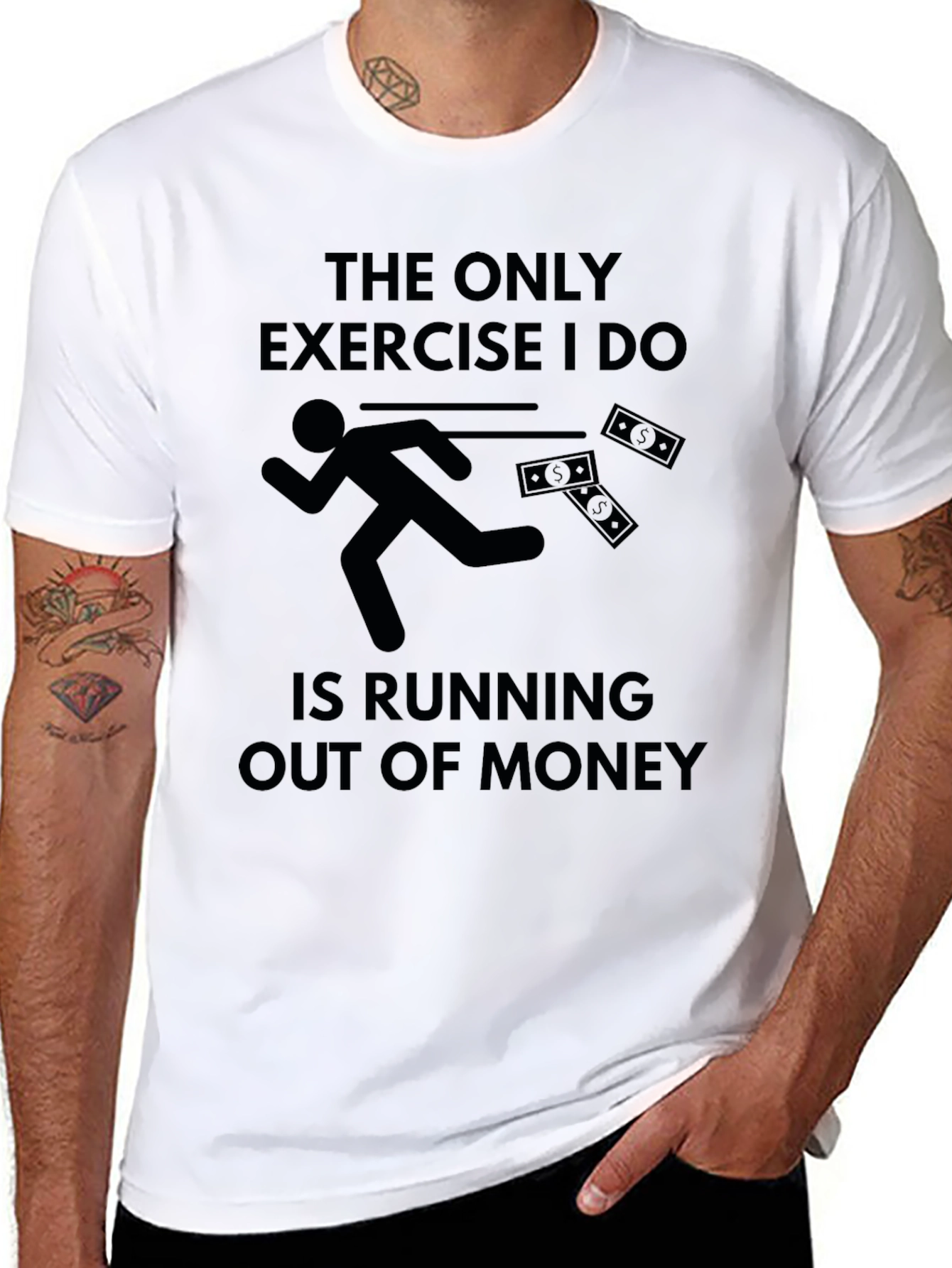 Funny Running Out Of Money Graphic Tee