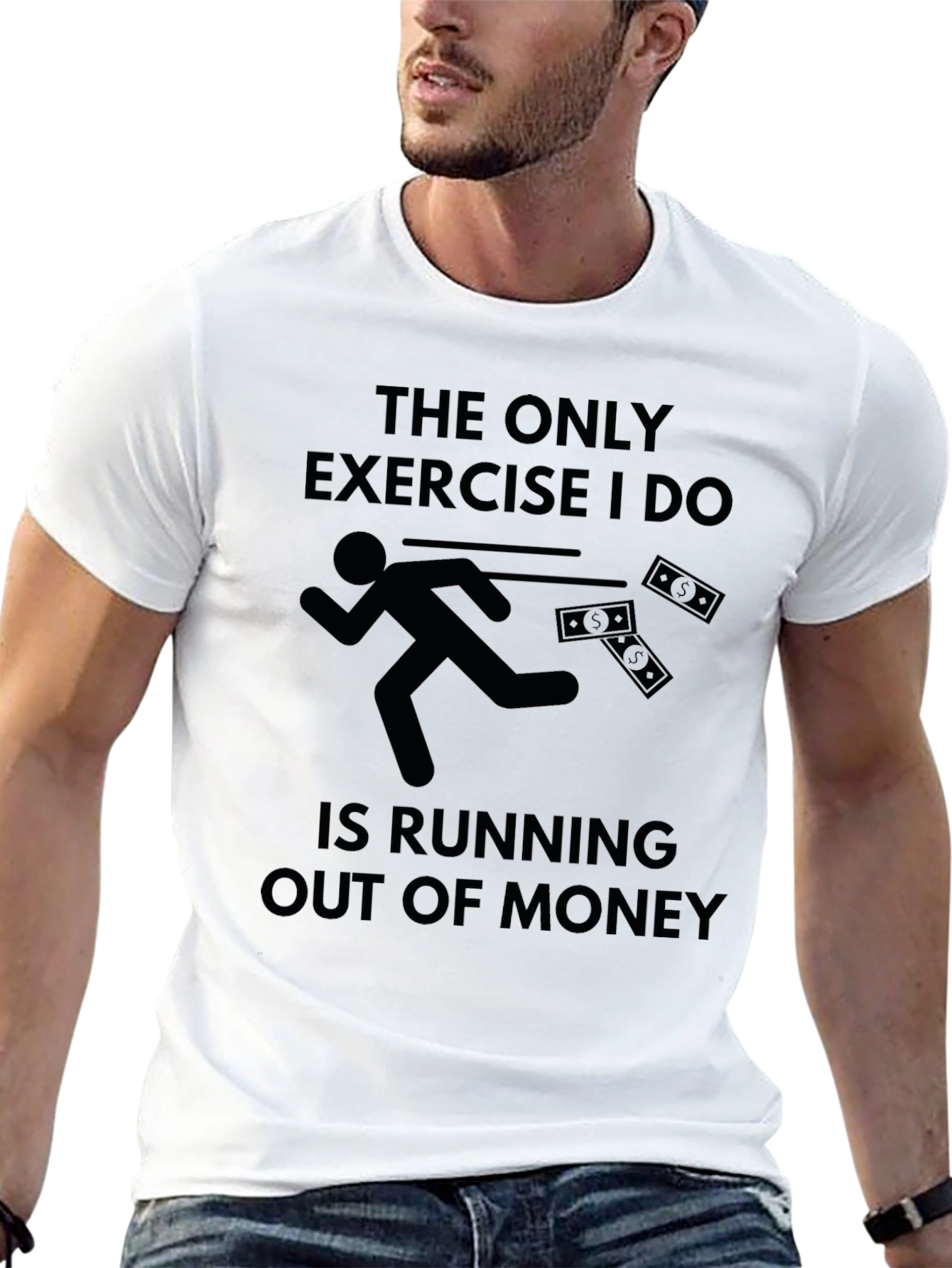 Funny Running Out Of Money Graphic Tee