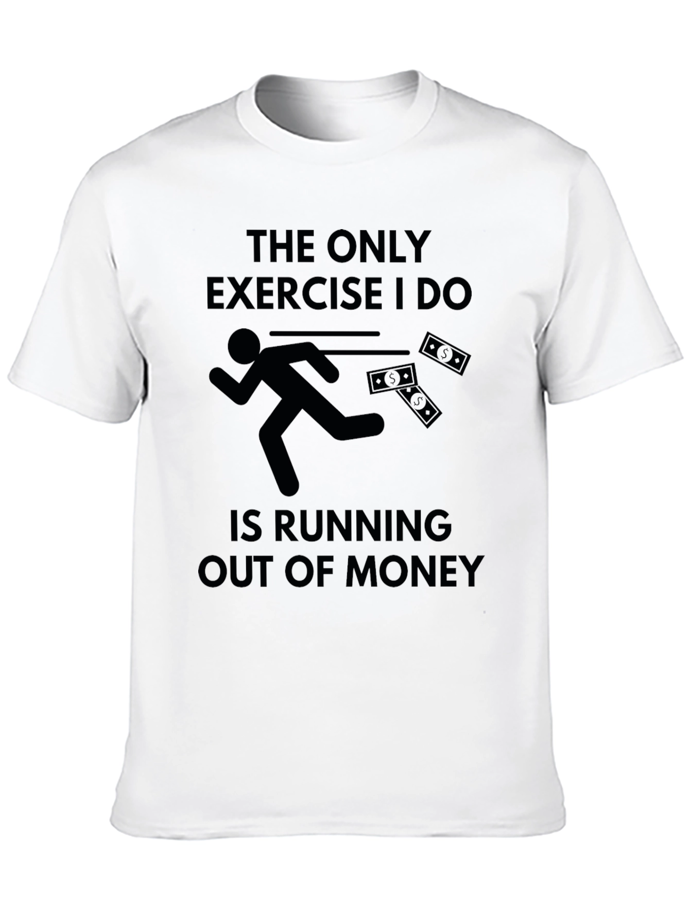 Funny Running Out Of Money Graphic Tee