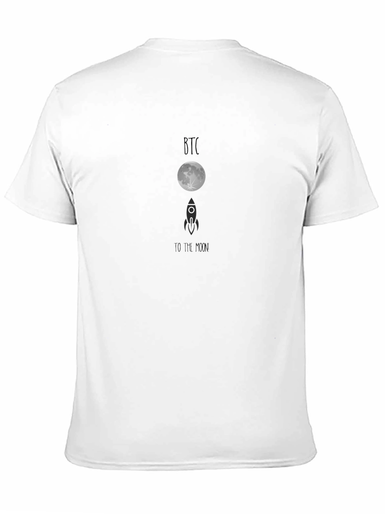 Bitcoin To The Moon Black T-Shirt