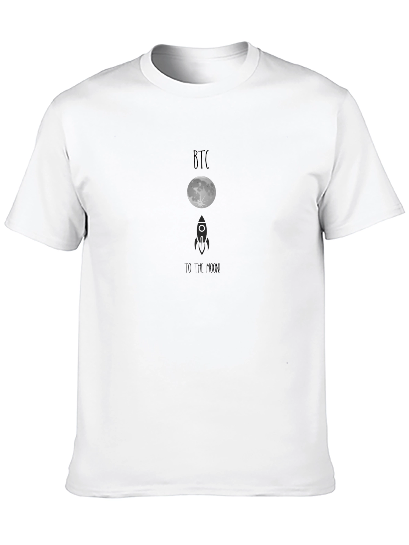 Bitcoin To The Moon Black T-Shirt
