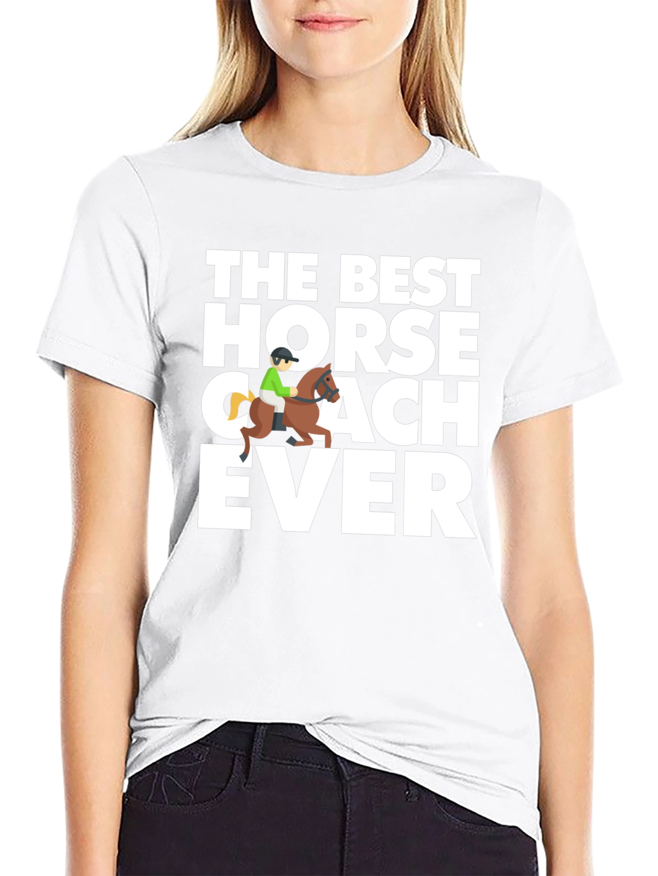 Best Horse Coach Ever Black Graphic Tee