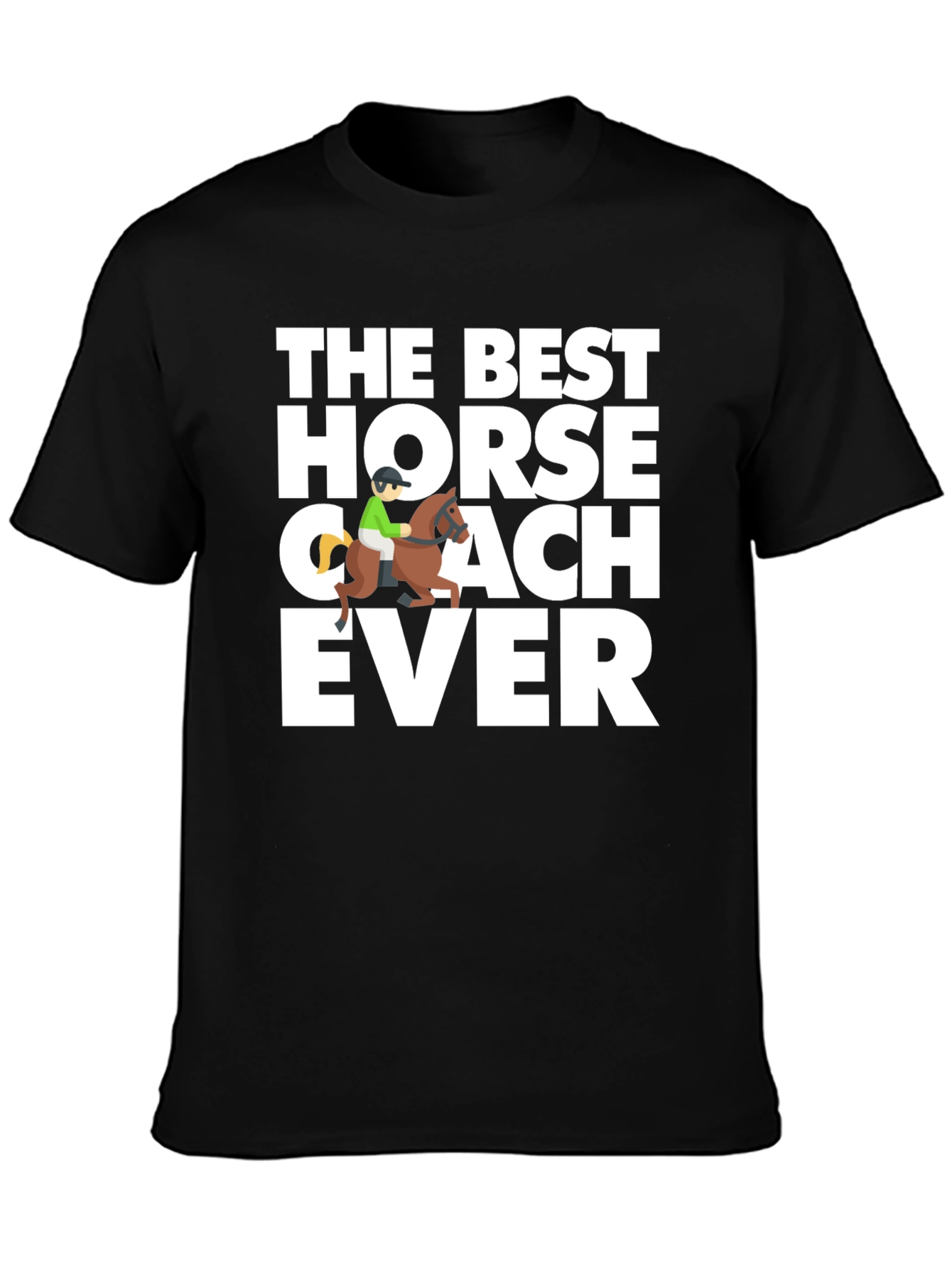 Best Horse Coach Ever Black Graphic Tee