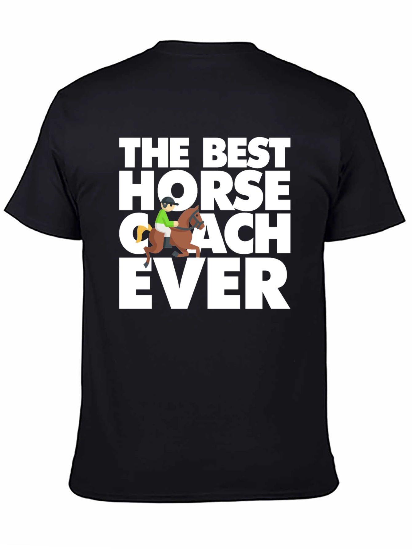 Best Horse Coach Ever Black Graphic Tee