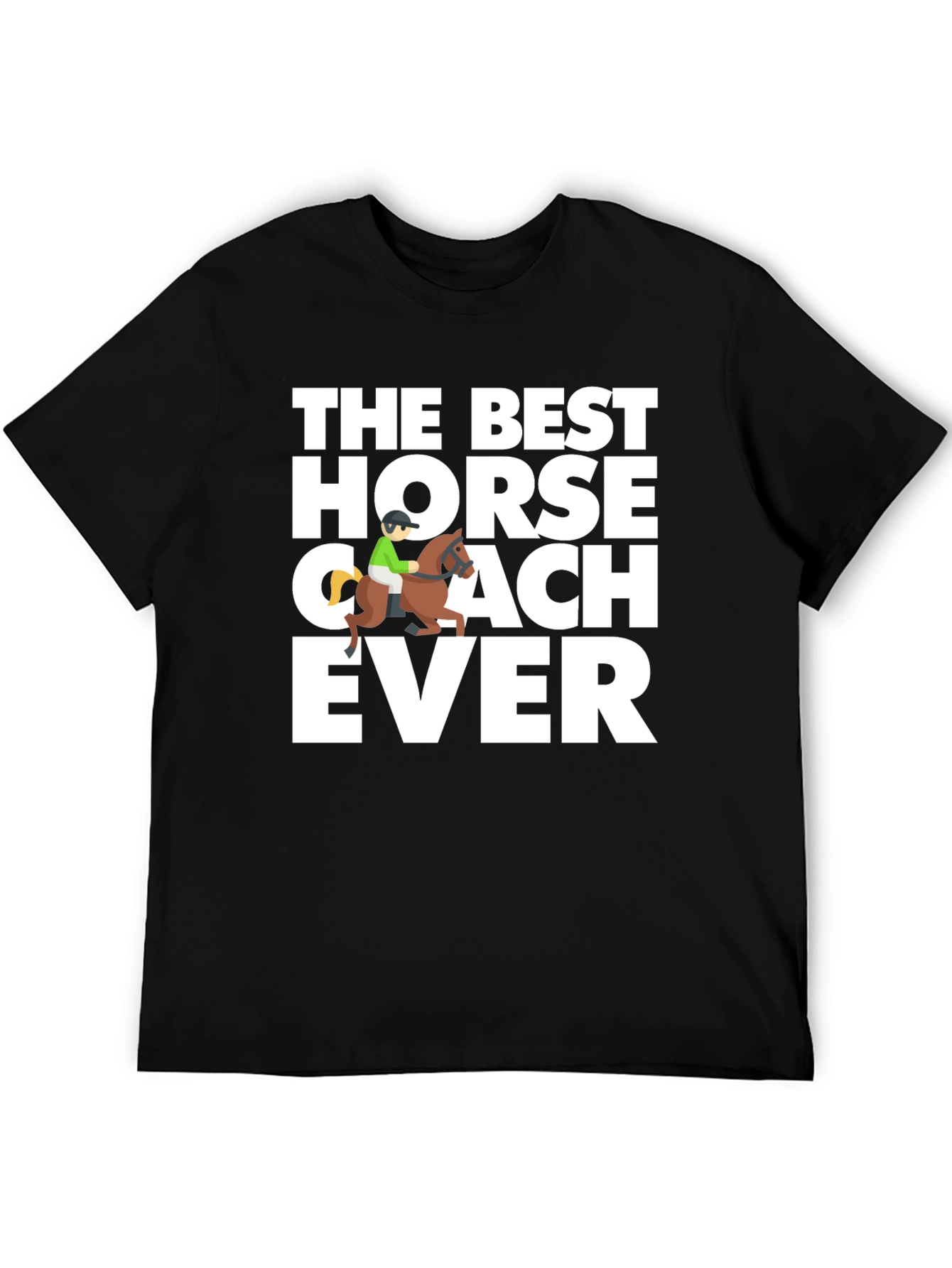 Best Horse Coach Ever Black Graphic Tee